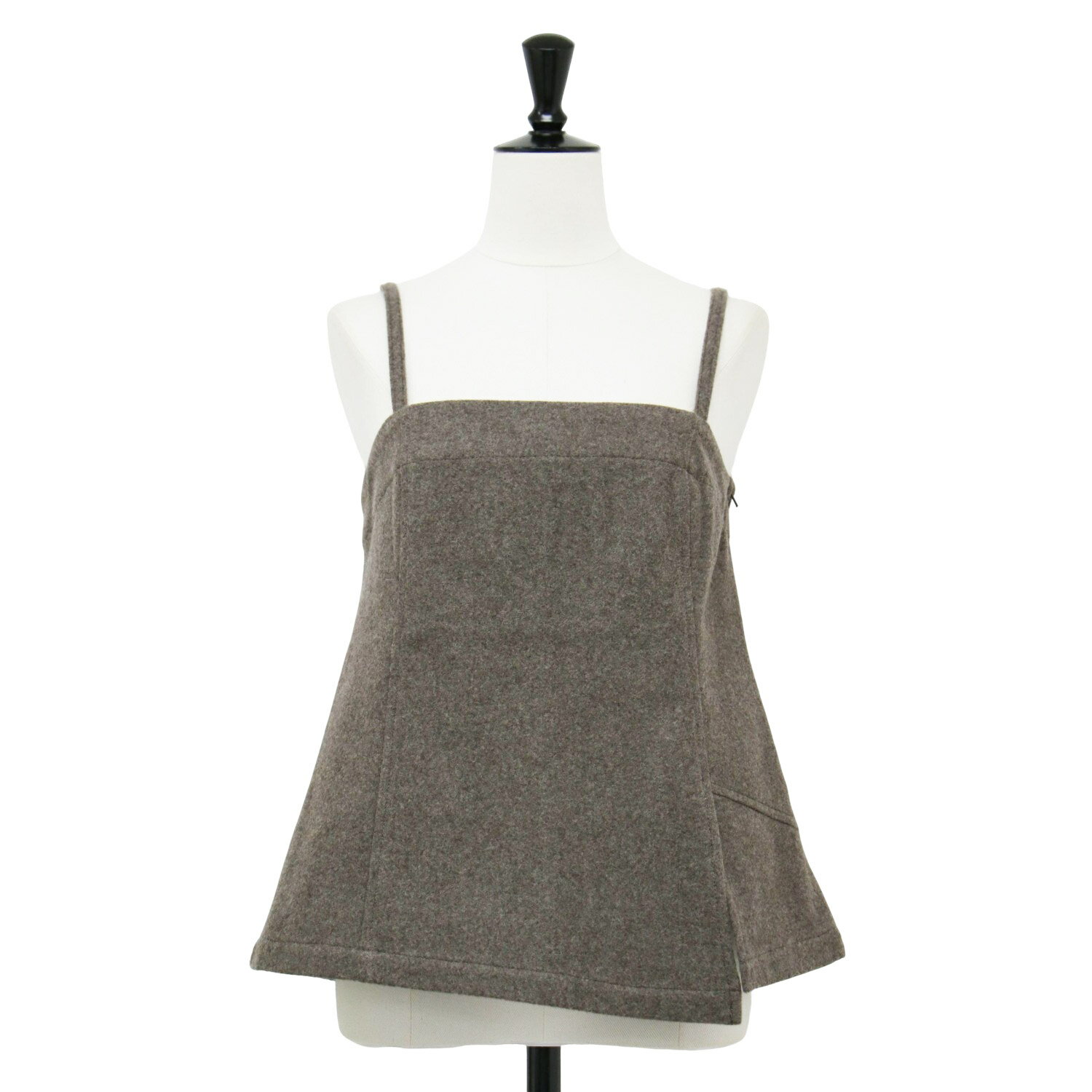 FLORENT フローレント キャミソール ブラウン サイズ:00(S) | 24秋冬 ウール メルトン キャミソール ト..