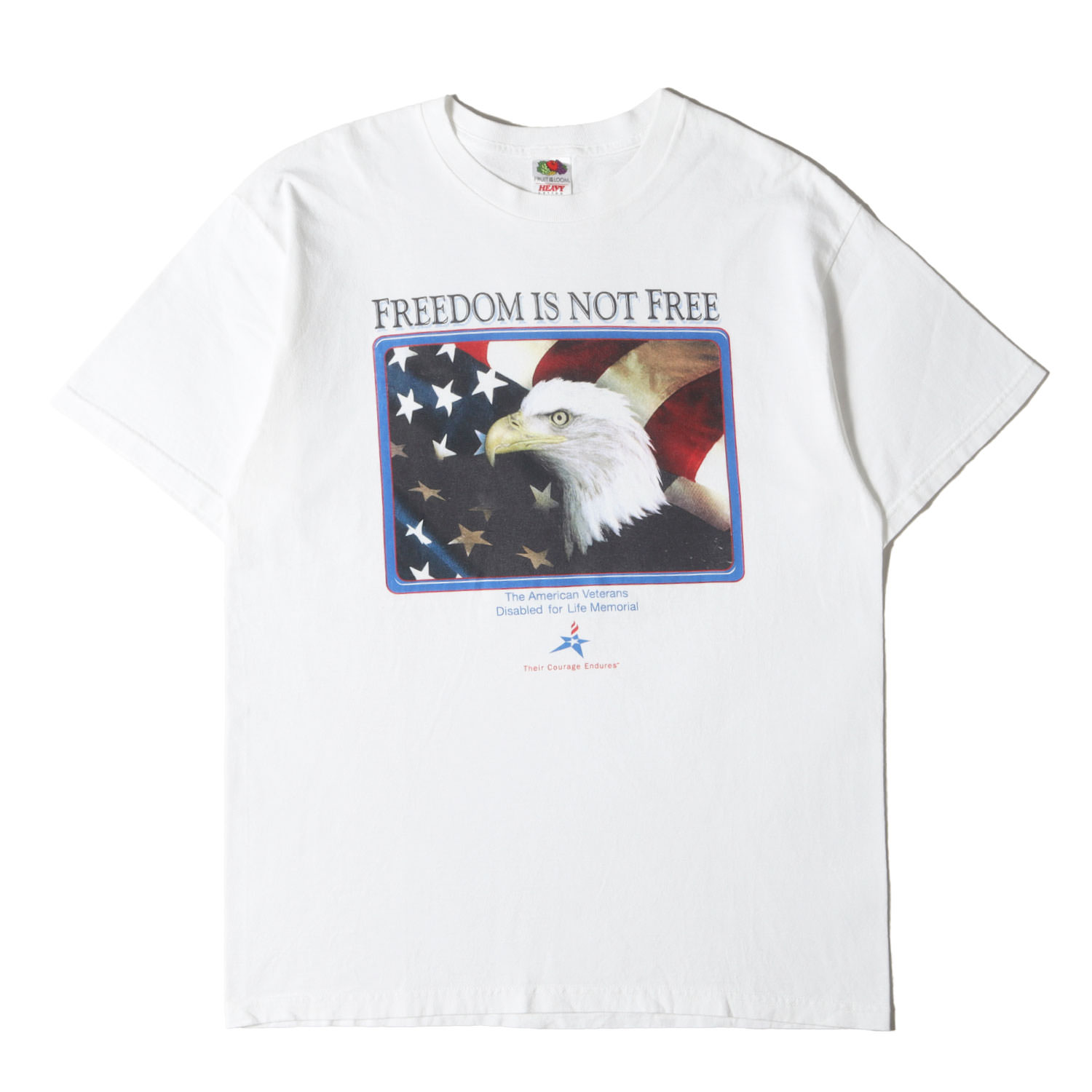 アイテム紹介 ブランド名 90s - 00s ヴィンテージ古着(Vintage / Used) リリース時期 2000年代 素材 コットン100% 商品説明 ・グッドコンディション ・The American Veterans Disabled for Life Memorial(アメリカ退役軍人障害者記念館)のスーベニアアイテム ・FRUIT OF THE LOOM社ボディ ・袖、裾 ダブルステッチ ※こちらの商品はヴィンテージ古着となりますので使用感がございます。ヴィンテージ古着特有の細かい傷・汚れなどは記載していない場合がございます。まだまだご愛用していただけますが、古着という事をご理解の上、ご注文よろしくお願いします。 カラー ホワイト サイズ L 着丈約71cm(背中襟下から)×身幅約53cm(脇下から)×肩幅約51cm 状態 ヴィンテージ ・汚れやダメージの無いグッドコンディションになります。 付属品 なし 注意 この商品は実店舗・その他ショッピングモール併用の商品です。売り切れの場合はご了承ください。 色がある場合、モニターの発色の具合によって実際のものと色が異なる場合があります。 他の商品を探す アイテム別で探す≫カテゴリー別で探す≫ その他「90s - 00s ヴィンテージ古着(Vintage / Used)」商品一覧はこちら90s - 00s ヴィンテージ古着(Vintage / Used) アイテム紹介 ブランド名 90s - 00s ヴィンテージ古着(Vintage / Used) リリース時期 2000年代 素材 コットン100% 商品説明 ・グッドコンディション ・The American Veterans Disabled for Life Memorial(アメリカ退役軍人障害者記念館)のスーベニアアイテム ・FRUIT OF THE LOOM社ボディ ・袖、裾 ダブルステッチ ※こちらの商品はヴィンテージ古着となりますので使用感がございます。ヴィンテージ古着特有の細かい傷・汚れなどは記載していない場合がございます。まだまだご愛用していただけますが、古着という事をご理解の上、ご注文よろしくお願いします。 カラー ホワイト サイズ L 着丈約71cm(背中襟下から)×身幅約53cm(脇下から)×肩幅約51cm 状態 ヴィンテージ・汚れやダメージの無いグッドコンディションになります。 付属品 なし 注意 この商品は実店舗・その他ショッピングモール併用の商品です。売り切れの場合はご了承ください。 色がある場合、モニターの発色の具合によって実際のものと色が異なる場合があります。 同ブランド商品 その他「90s - 00s ヴィンテージ古着(Vintage / Used)」商品一覧はこちら