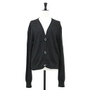 HERMES エルメス カーディガン ブラック 黒 サイズ:42(XL) | 24春夏 ナウサ シルク コットン Vネック カーディガン | Naoussa | ニット 長袖 シェーヌダンクル | イタリア製 | トップス セーター【レディース】【中古】【美品】【K4534】