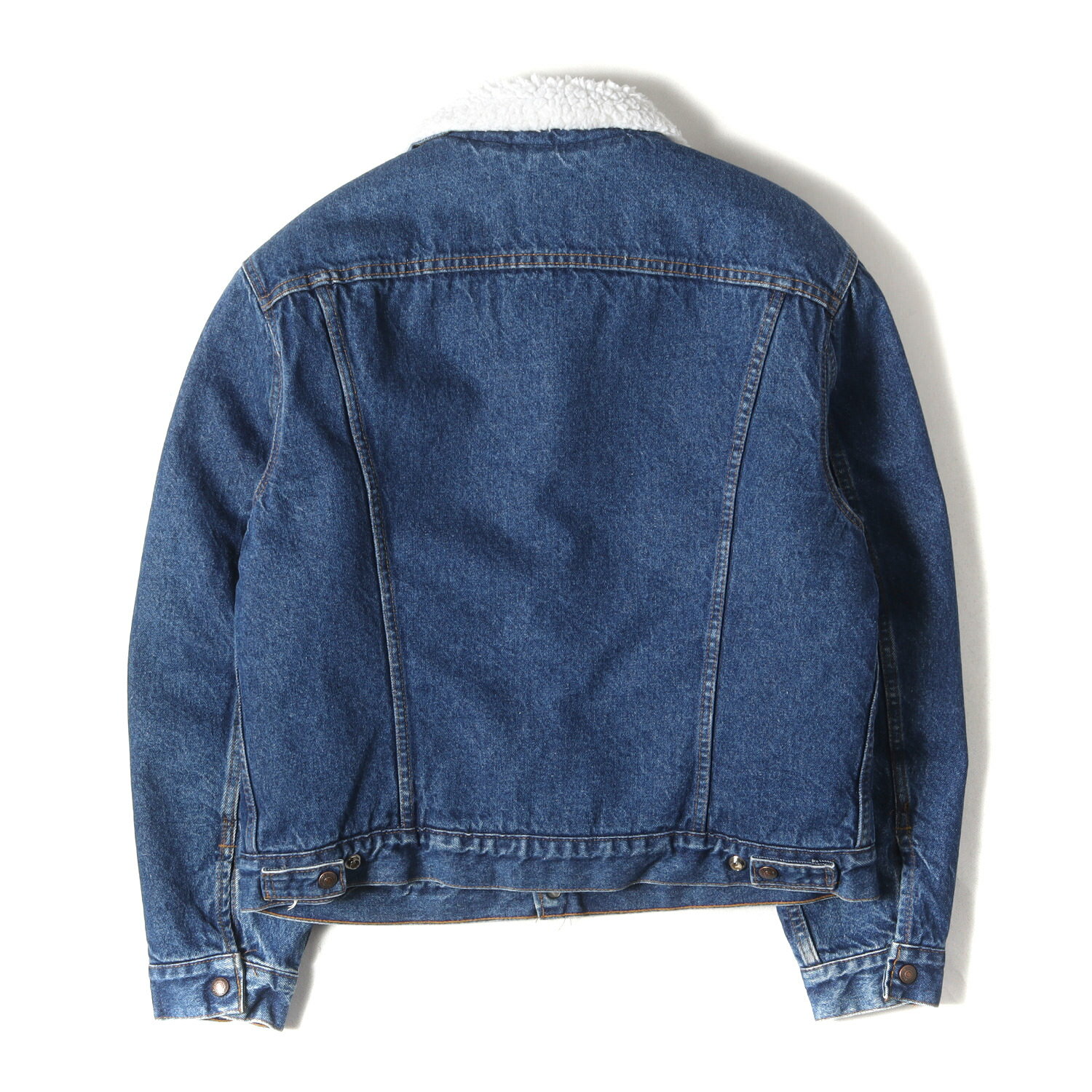 Levis / vintage ヴィンテージ リーバイス ジャケット サイズ:44R 80s 70608-0216 デニム ボア ジャケット (USA製 / ビッグサイズ) インディゴ 70% 80年代 古着 アウター ブルゾン 上着【メンズ】【中古】【K4289】