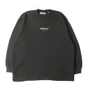 FEAR OF GOD フィアオブゴッド スウェット ブラック系 黒 サイズ:XL | FOG ESSENTIALS フロッキープリント オーバーサイズ スウェットシャツ (Relaxed Crewneck) | トップス トレーナー | エッセンシャルズ【メンズ】【中古】【K4548】