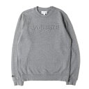 LACOSTE ラコステ スウェット グレー サイズ:S | エンボスロゴ クルーネック スウェットシャツ | トップス トレーナー プルオーバー 【メンズ】【中古】【美品】【K4548】