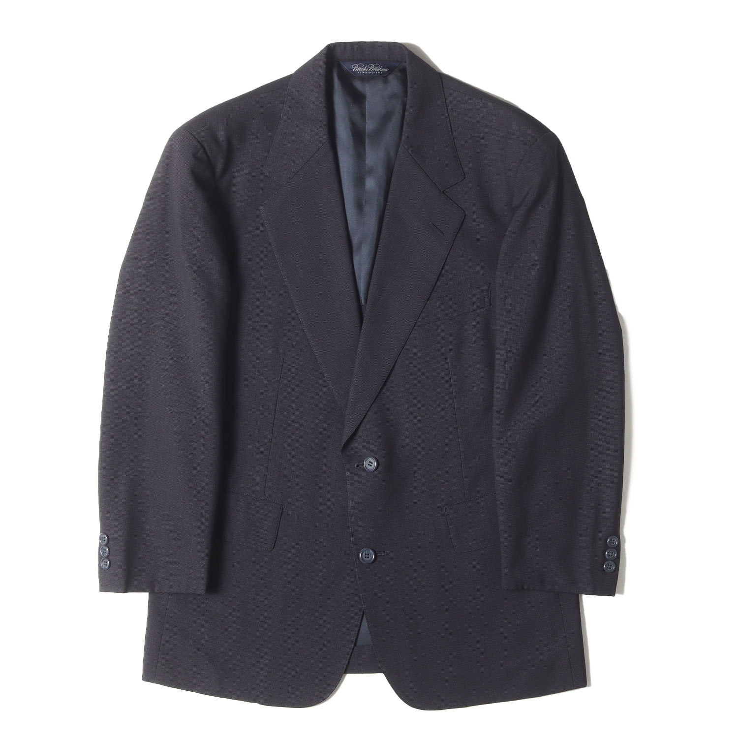 BROOKS BROTHERS ブルックスブラザーズ ダークネイビー 紺 サイズ:36SHT 30W | ピンチェック ウール スーツ セットアップ 【メンズ】【中古】【K4577】