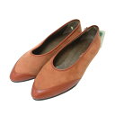 ISSEY MIYAKE イッセイミヤケ パンプス ブラウン サイズ:24.0cm | スエード レザー コンビ ウエッジヒール パンプス | ポインテッドトゥ 羊革 牛革 | ヴィンテージ | ブランド シューズ 靴【レディース】【中古】【新品同様】【K4617】