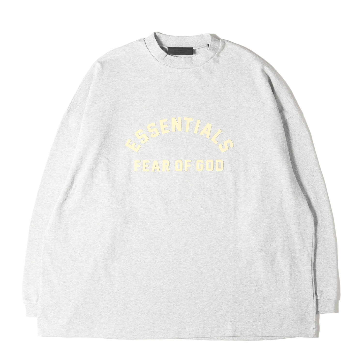 FEAR OF GOD フィアオブゴッド Tシャツ ヘザーグレー サイズ:XL | 23SS FOG ESSENTIALS オーバーサイズ ヘビーウエイト ロングスリーブ Tシャツ | エッセンシャルズ | トップス カットソー 長袖【メンズ】【K4636】
