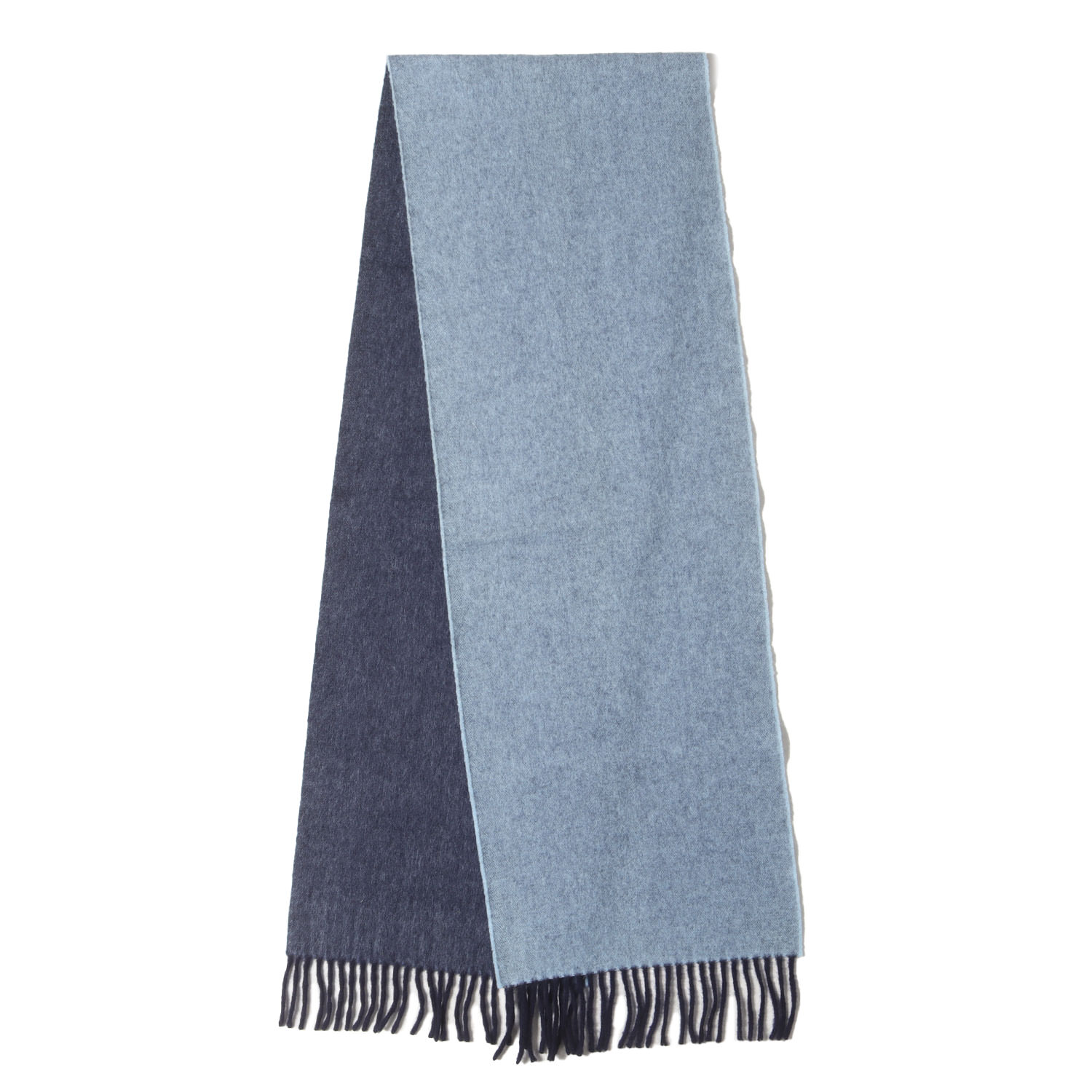 DRAKES ドレイクス マフラー | フリンジ メランジ アンゴラ混ウール マフラー | ブルー | スコットランド製 | ブランド ファッション ..