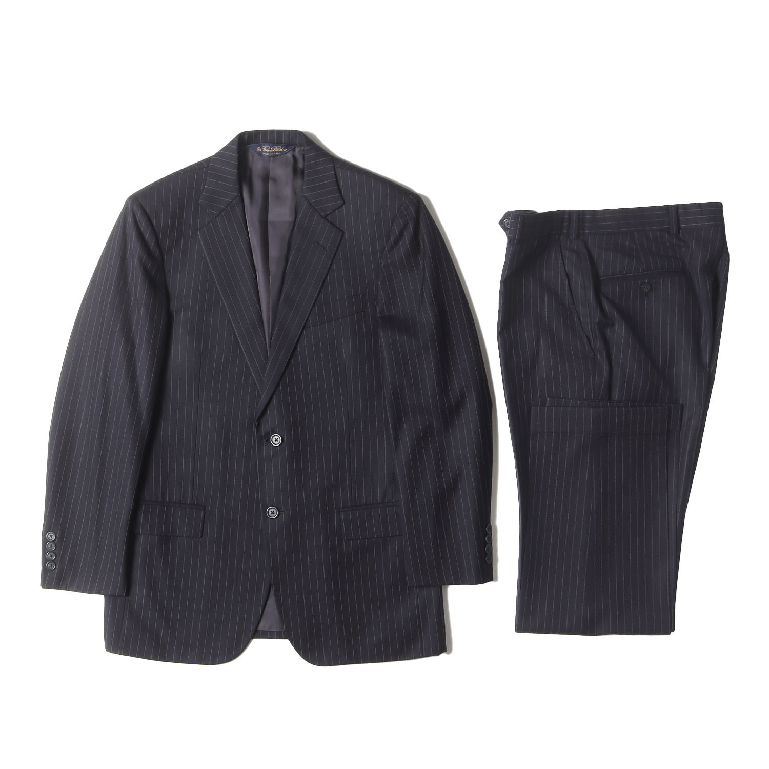 【美品】ブルックスブラザーズ/ネイビーセットアップスーツ/紺ブレザー/13号 美品】ブルックスブラザーズ/ネイビーセットアップスーツ/紺