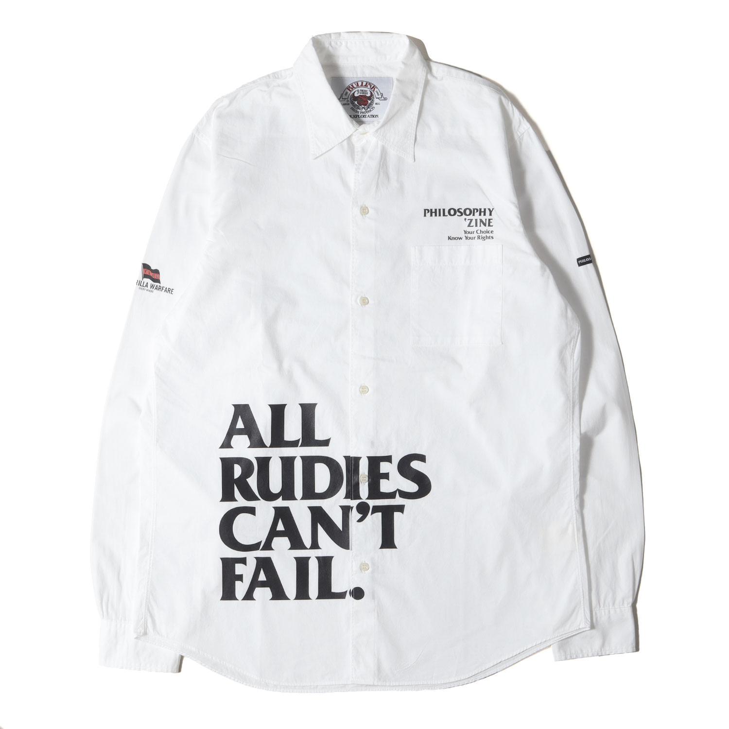 WTAPS ダブルタップス シャツ 白 ホワイト サイズ:L | 00s PHILOSOPHY ZINE コットンブロード シャツ | トップス 長袖 裏原 アーカイブ【メンズ】【中古】【美品】【K4598】のサムネイル