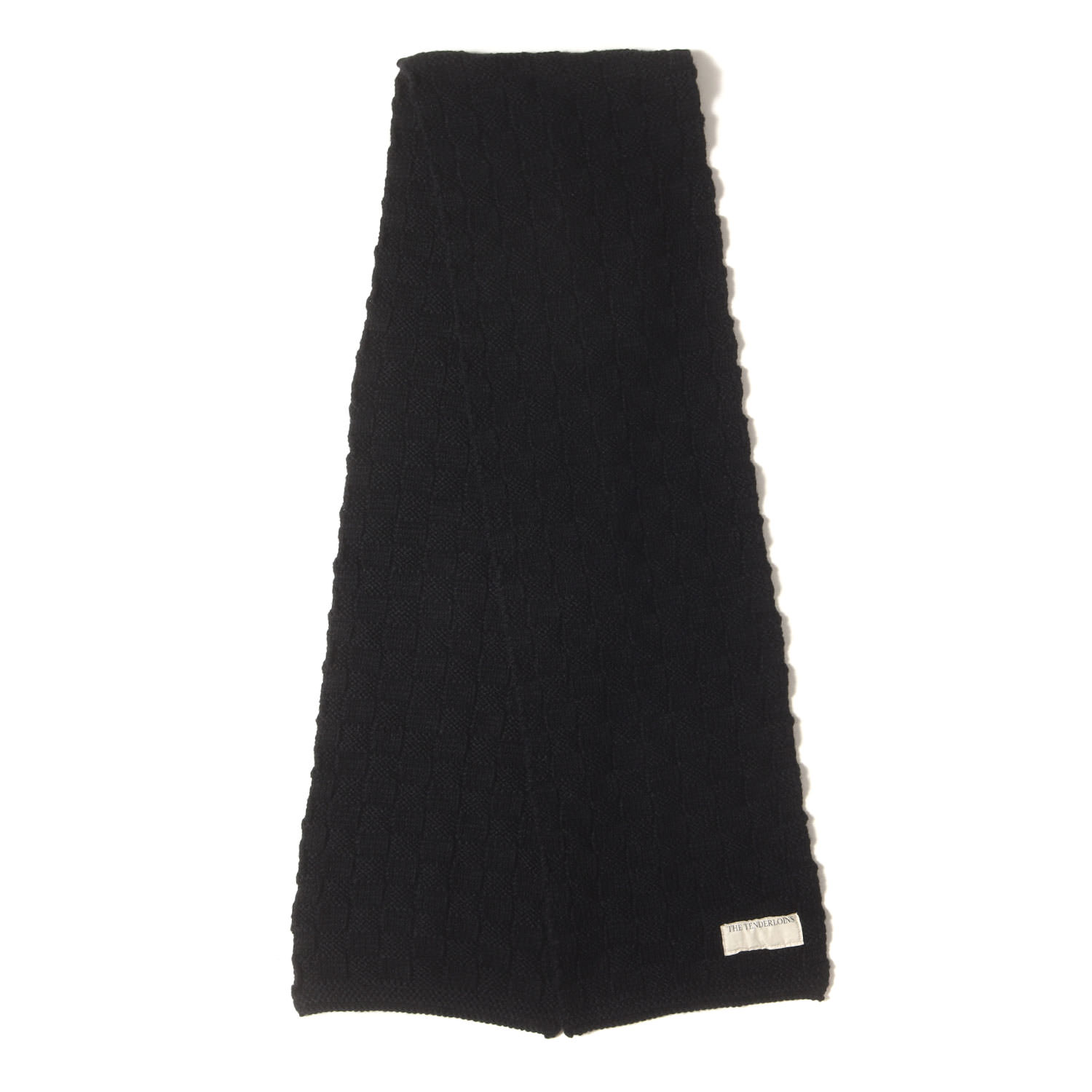 TENDERLOIN テンダーロイン チェッカー ウール/アルパカ マフラー (T-STOLE CHECKER) | ブラック 黒 ON..