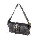 COACH コーチ バッグ ブラック 黒 | ソーホー ワンショルダー 8A05 / ハンドバッグ | 肩掛け ステッチ バックル レザー | ブランド カバン【レディース】【中古】【K4617】