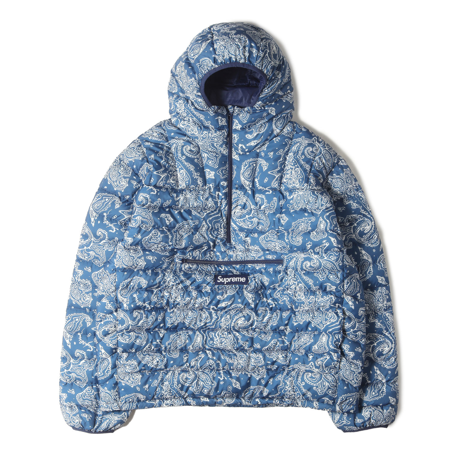 Supreme シュプリーム ジャケット ブルーペイズリー サイズ:XL | 22AW ペイズリー柄 ハーフジップ プル..