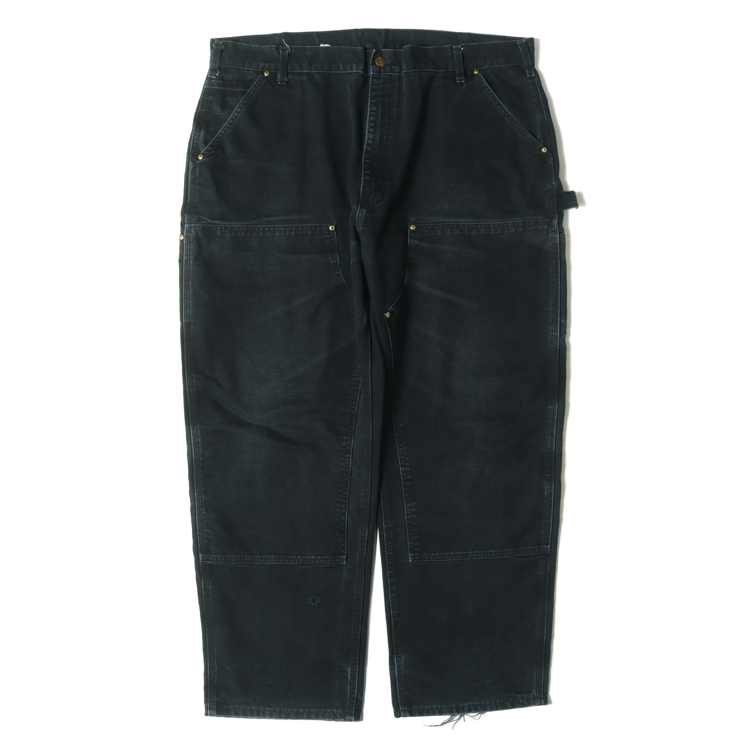 Carhartt カーハート パンツ ブラック 黒 サイズ:42×30 | 雰囲気抜群 | 00s ダックキャンバス ダブルニー ペインター ワークパンツ | USA製 00年代 古着 ヴィンテージ | ボトムス ズボン【メンズ】【中古】【K4639】