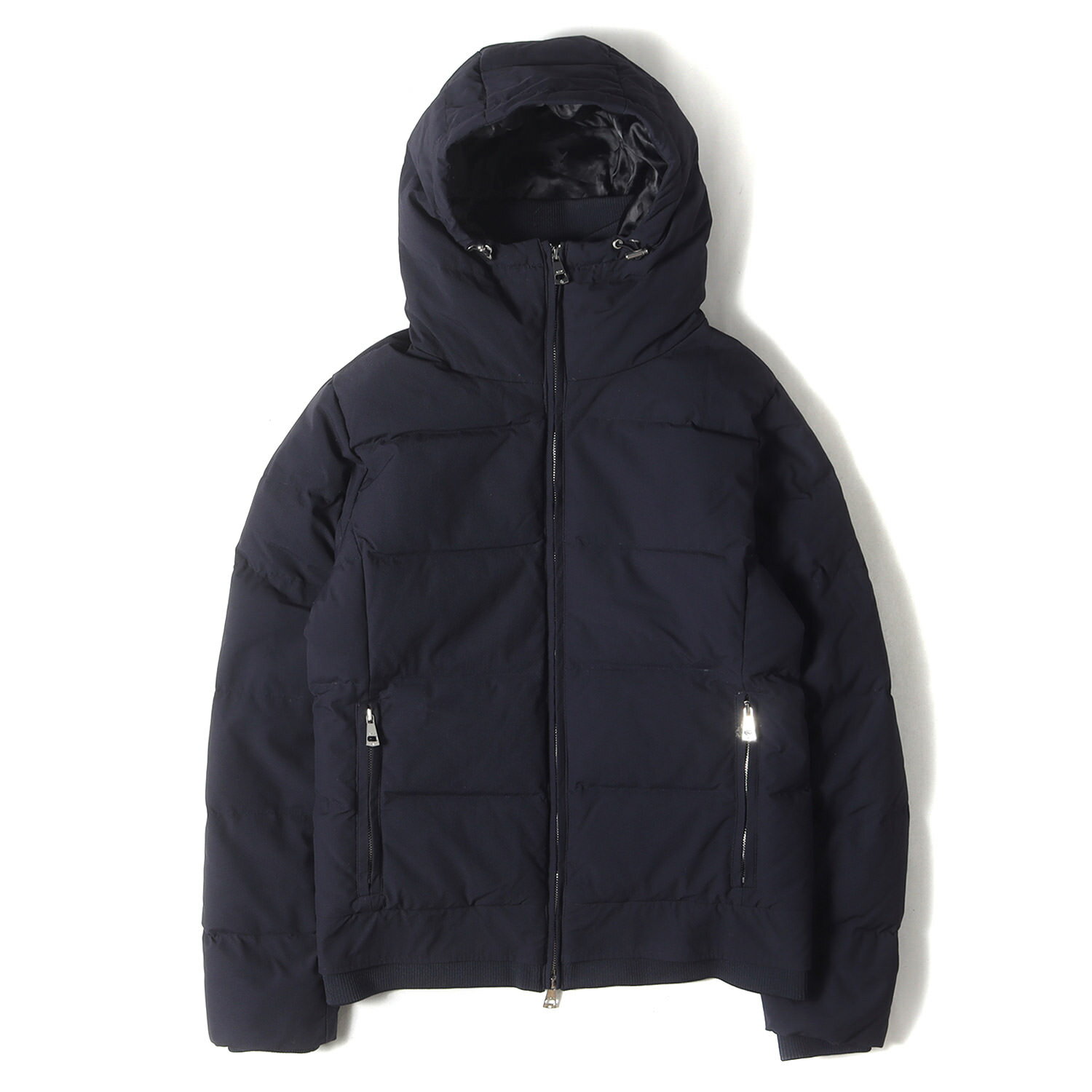 AKM エイケイエム ジャケット ネイビー 紺 サイズ:M | スタンドハイネック ダウンジャケット | contemporary | アウター ブルゾン 上着【メンズ】【中古】【K4634】