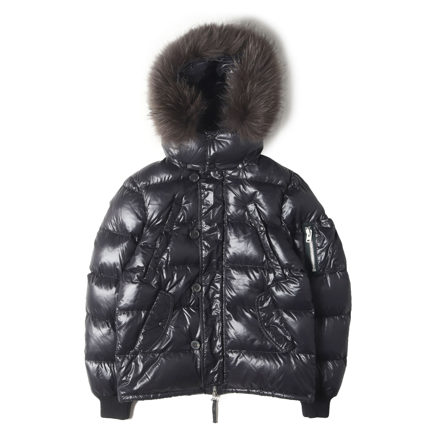 DUVETICA デュベティカ ジャケット ブラック 黒 サイズ:50 | ファーフード付き ハイネ ...