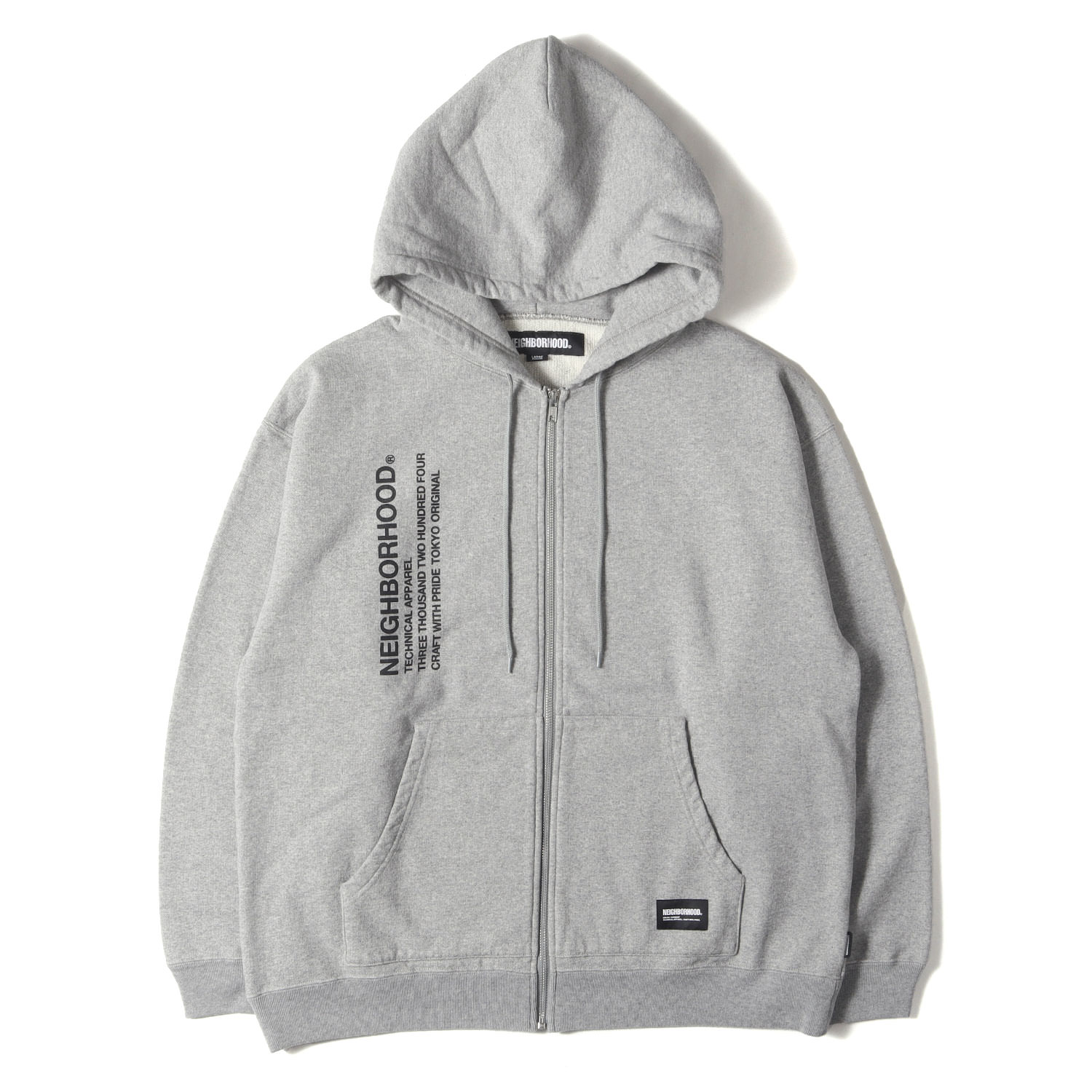 NEIGHBORHOOD ネイバーフッド パーカー グレー サイズ:L | 25SS ブランドロゴ ジップ スウェットパーカー (SOLID SWEAT ZIP HOODIE LS) | トップス フーディー【メンズ】【中古】【美品】【K4634】