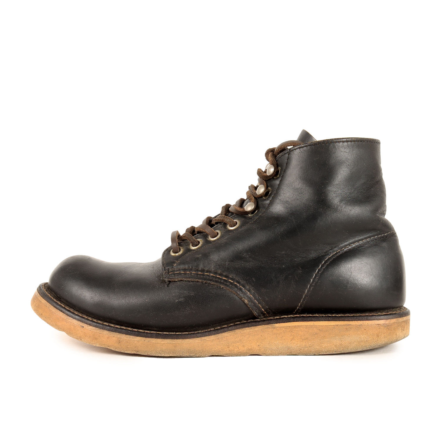 Red Wing レッド ウィング サイズ:US7D(25.0cm) | 四角犬タグ 8165 | 90s アイリッシュセッター プレーントゥ ブーツ | 6inch CLASSIC PLAIN TOE | ブラック 黒 | 90年代 ワーク シューズ 靴【メンズ】【中古】【K4653】