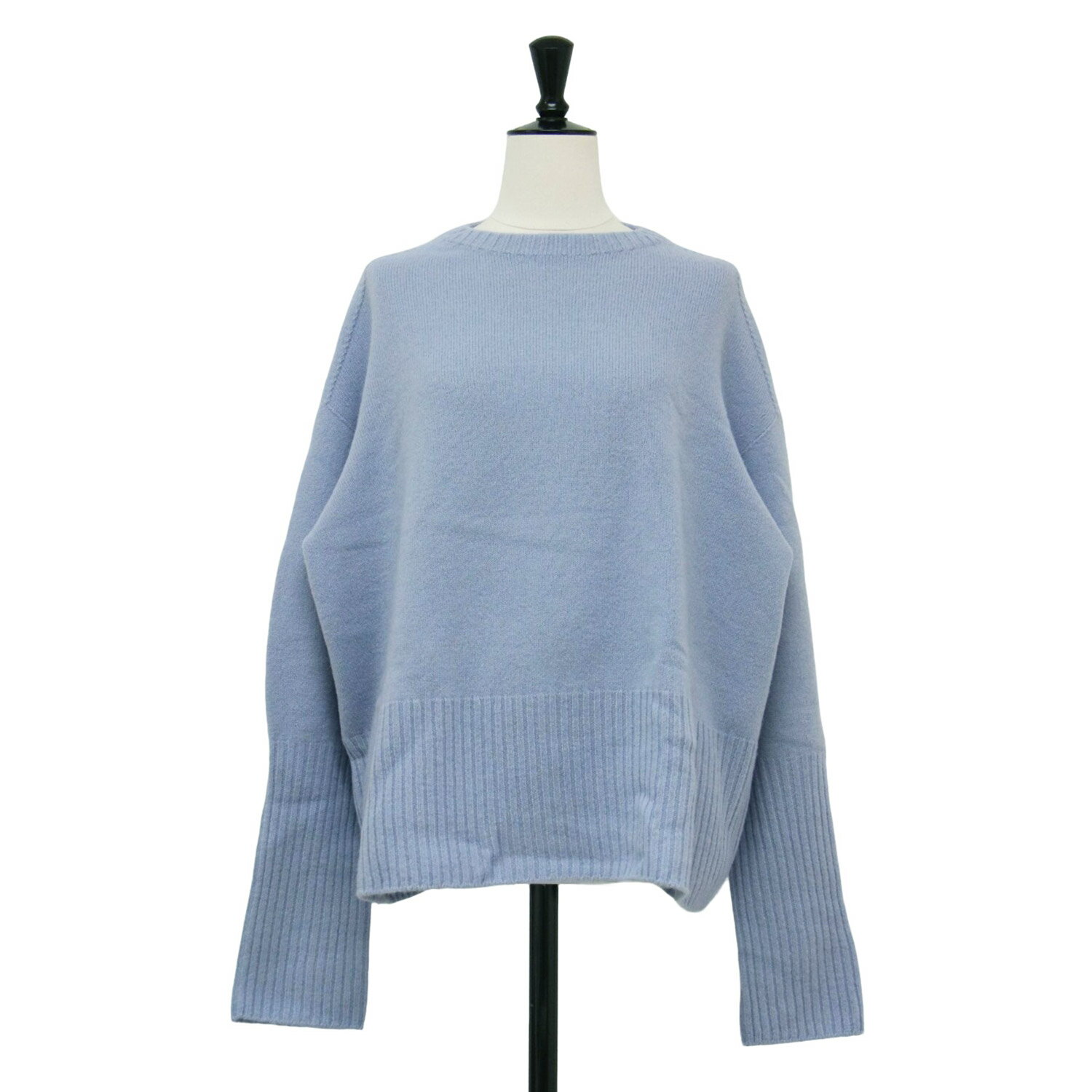 MOGA モガ ニット ブルー サイズ:2(M) | ハイゲージ ワイド リブニット プルオーバー | CHESS | 長袖 ..