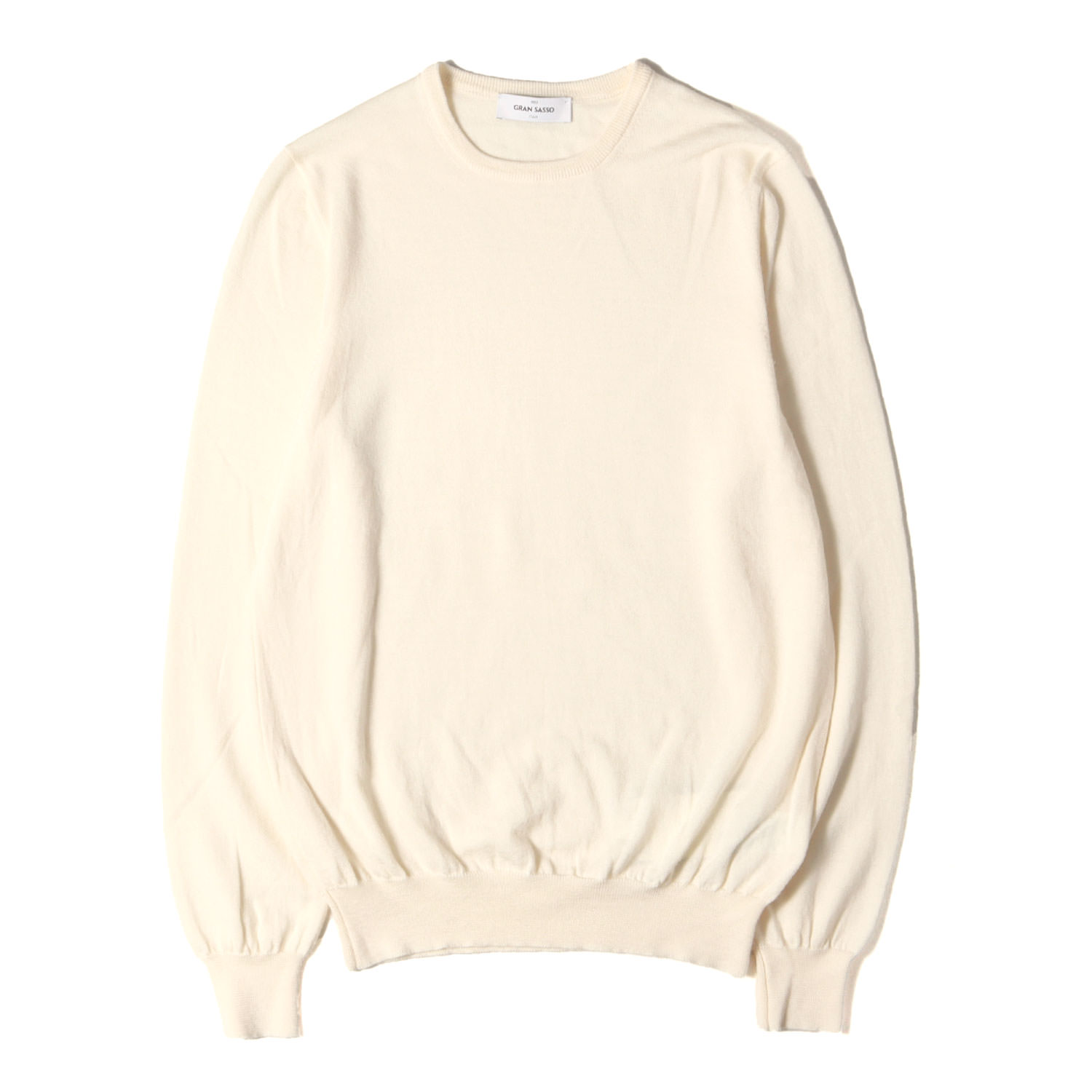 乐天商城 - GRAN SASSO グラン サッソ ニット オフホワイト 白 サイズ:48 | 23AW ソリッド ハイゲージ ニット セーター (55167 14290) | イタリア製 | トップス プルオーバー【メンズ】【中古】【美品】【K4846】