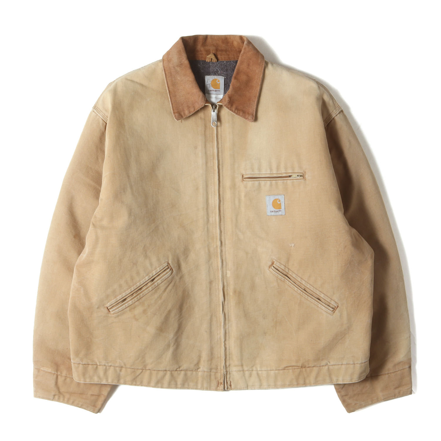 カーハート ダックワークジャケット 襟コーデュロイ レザーロゴ C52MOS カーハート ダックワークジャケット 襟コーデュロイ レザーロゴ C52MOS