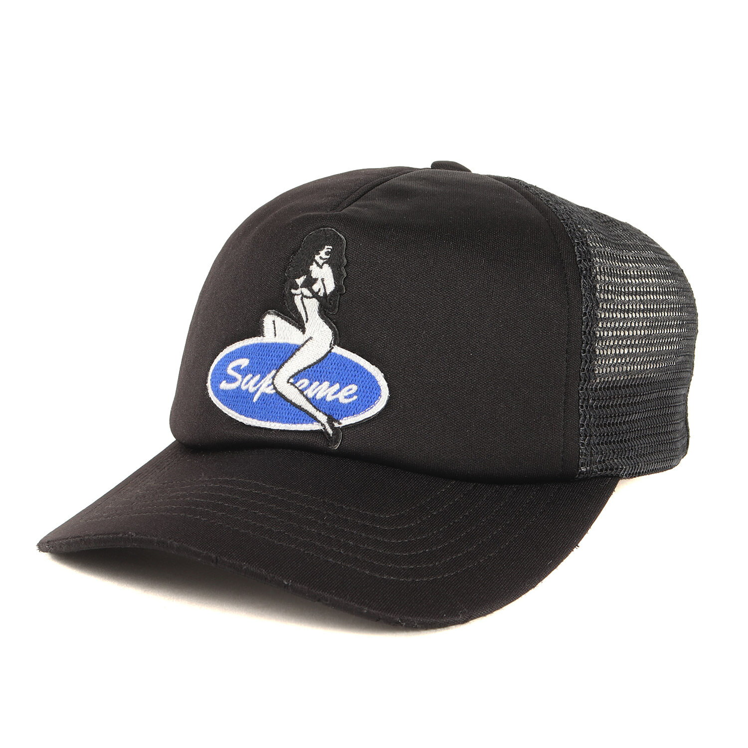 Supreme シュプリーム キャップ ブラック | 23AW ピンナップガール メッシュキャップ (Pin Up Mesh Back 5-Panel) | ブラック 黒 | ブ..