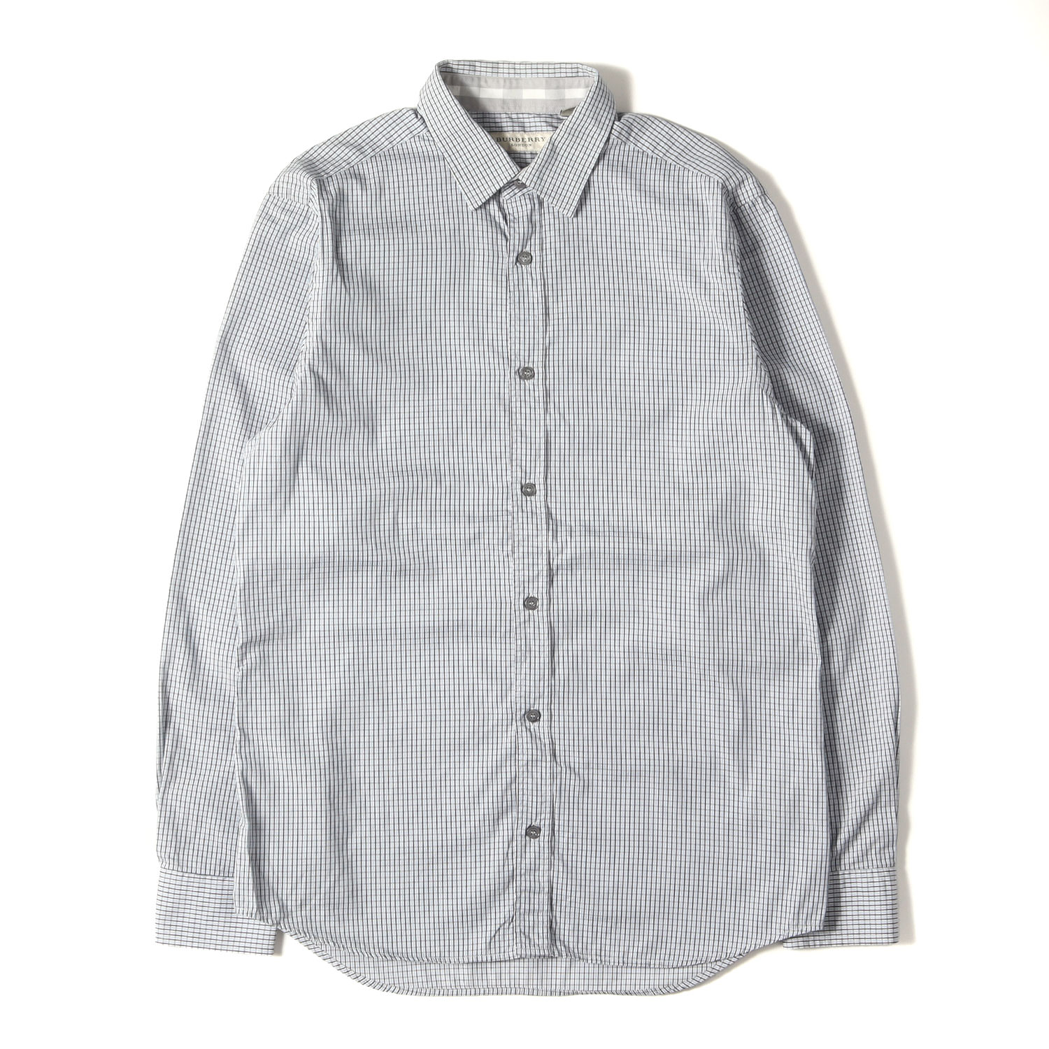 BURBERRY LONDON バーバリー ロンドン シャツ ブルー系 サイズ:15 1/2 | チェック ドレスシャツ | トップス カジュアルシャツ 長袖【メンズ】【中古】【K4784】