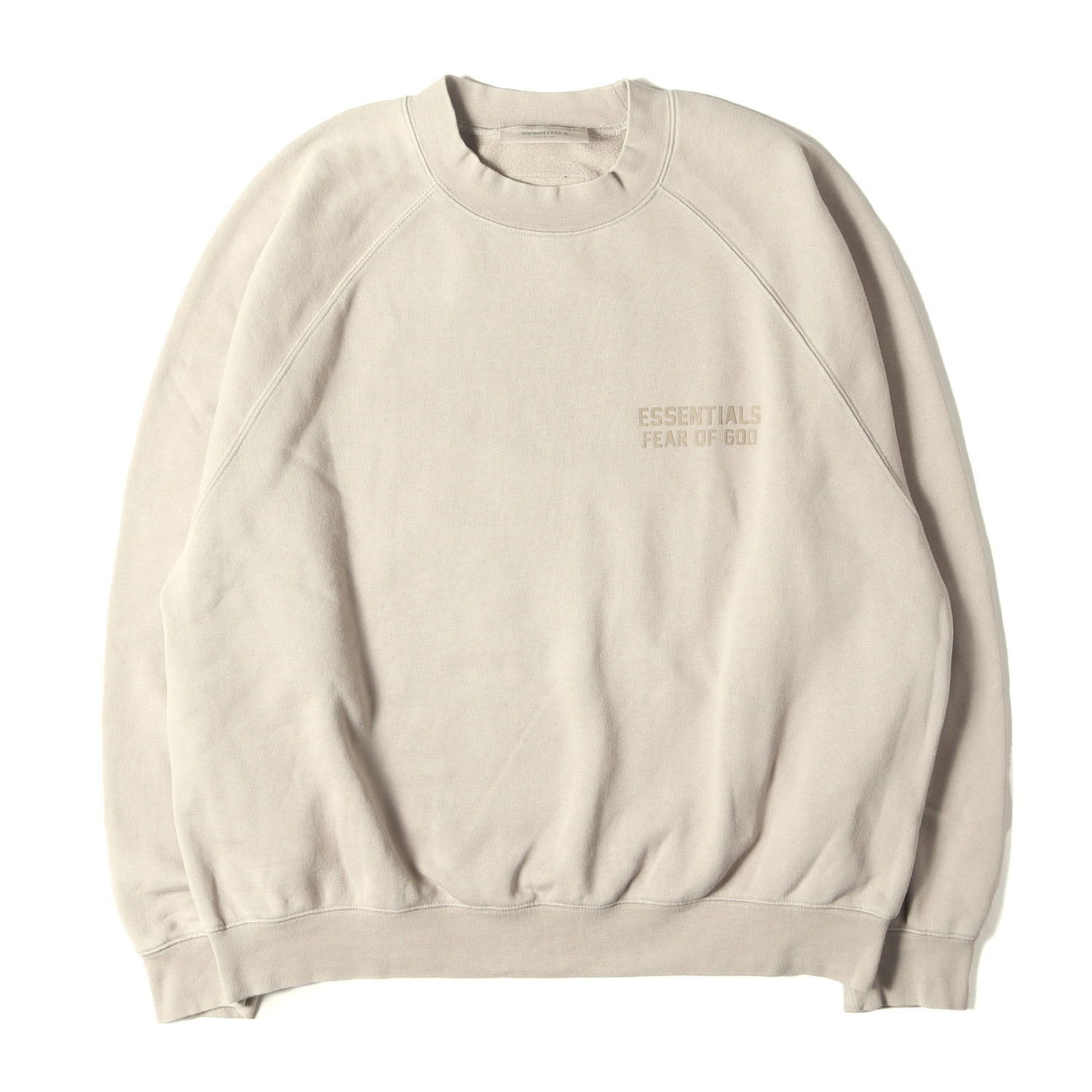 Rakuten - FEAR OF GOD フィアオブゴッド スウェット トープ系 サイズ:L | FOG ESSENTIALS フロッキープリント クルーネック スウェットシャツ | トップス トレーナー 【メンズ】【中古】【K4792】