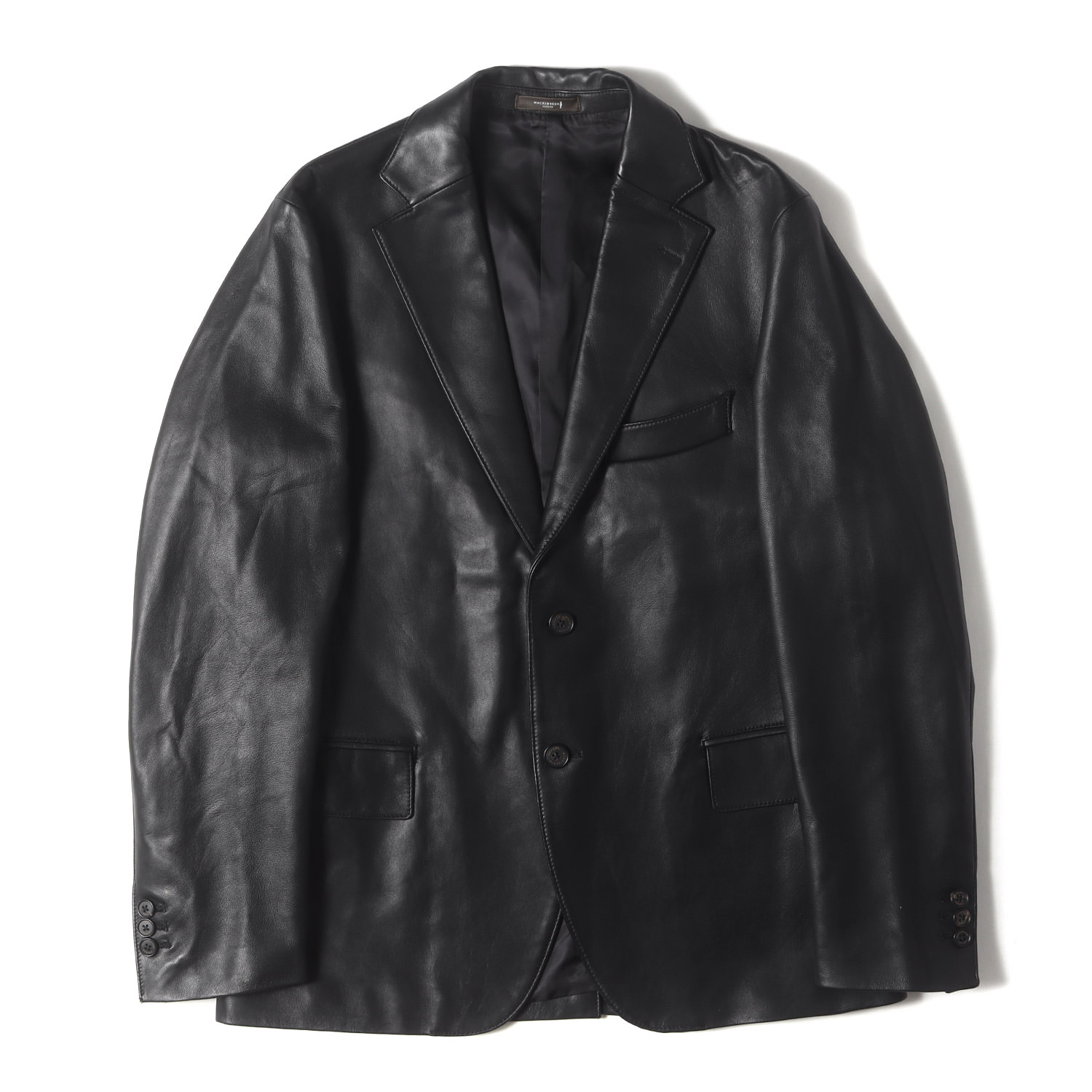 Other - MACKINTOSH LONDON マッキントッシュ ロンドン ジャケット ブラック 黒 サイズ:40 | 近年モデル ラムスキンレザー 2つボタン テーラードジャケット | アウター ブレザー 上着【メンズ】【中古】【美品】【K4792】