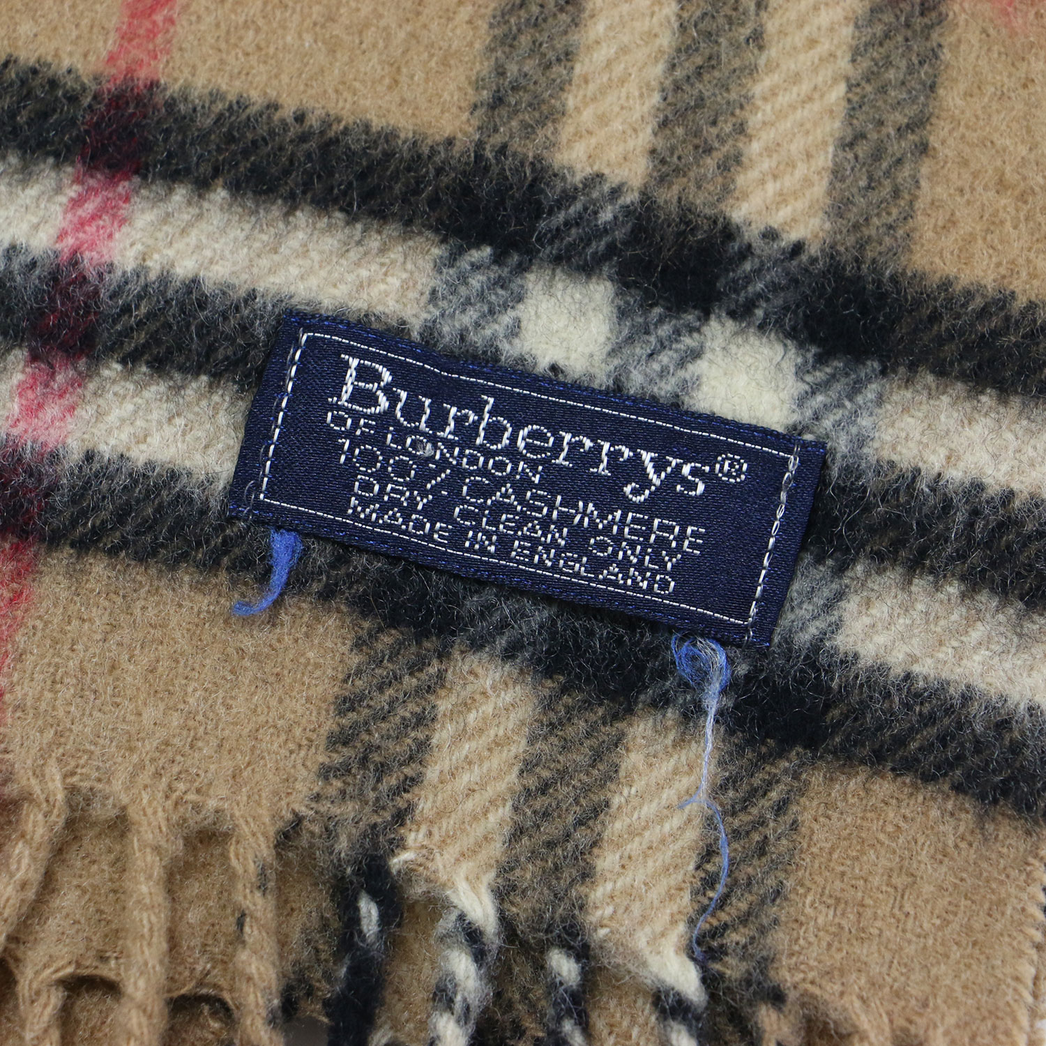 BURBERRY バーバリー マフラー | ノバチェック カシミヤ マフラー / ストール | フリンジ | ベージュ系 | イギリス製 ブランド ファッション アイテム 小物【レディース】【中古】【K4819】 2