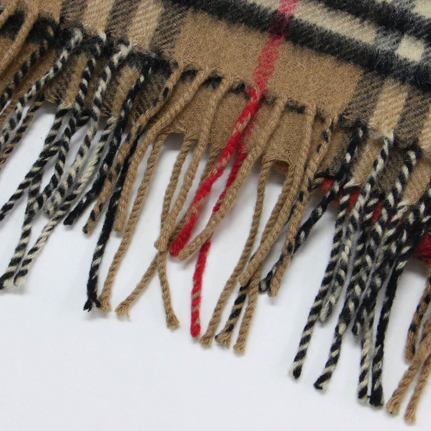 BURBERRY バーバリー マフラー | ノバチェック カシミヤ マフラー / ストール | フリンジ | ベージュ系 | イギリス製 ブランド ファッション アイテム 小物【レディース】【中古】【K4819】 3