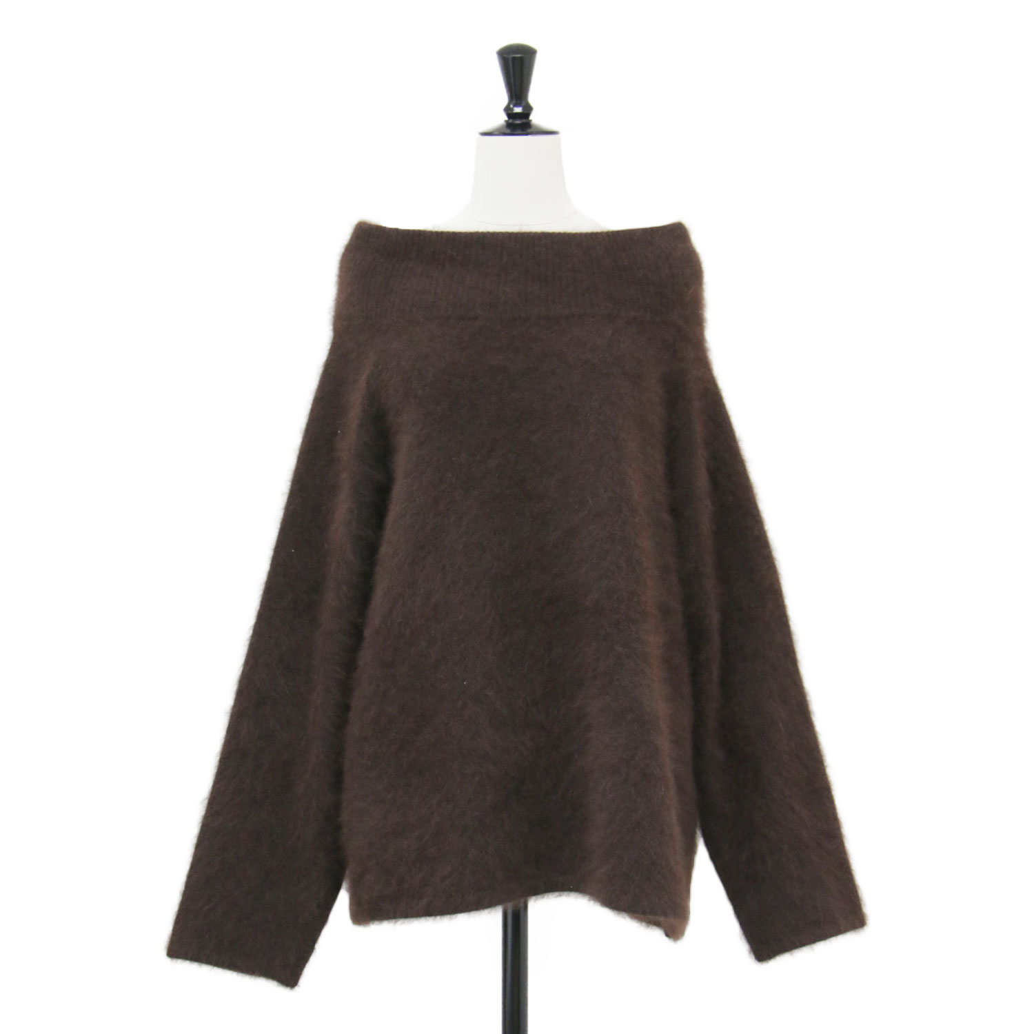 Rakuten - Plage プラージュ ニット ブラウン サイズ:FREE | 25秋冬 Fur Off Neck ニット / プルオーバー 長袖 オフショルダー ウール | トップス セーター【レディース】【中古】【美品】【K4838】