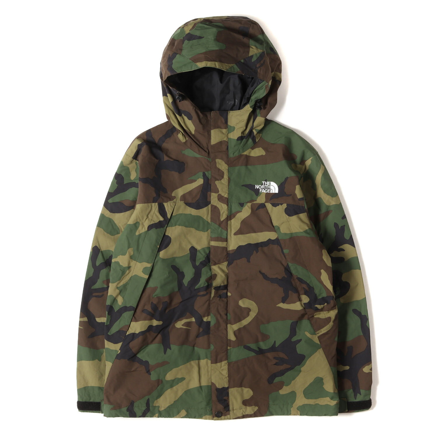 THE NORTH FACE ノースフェイス ジャケット ウッドランドカモ 迷彩 サイズ:S カモフラージュ スクープジャケット / マウンテンパーカー (NOVELTY SCOOP JACKET) アウター ブルゾン 上着【メンズ】【中古】【K4796】