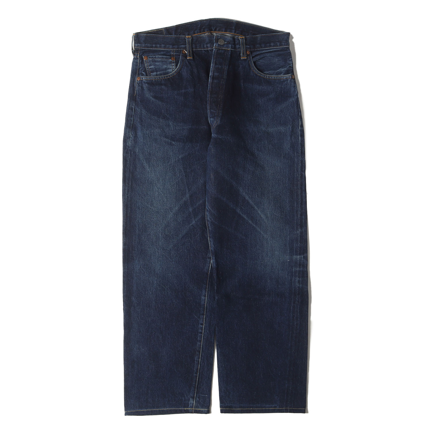 Levis / vintage ヴィンテージ リーバイス パンツ サイズ:36×36 | 希少 濃紺 | 90s 1950年代復刻 501XX デニムパンツ | USA製 501-0003 バレンシア工場 ボタン裏刻印555 | インディゴ 80% | ボトムス ジーンズ ジーパン【メンズ】【中古】【K4809】