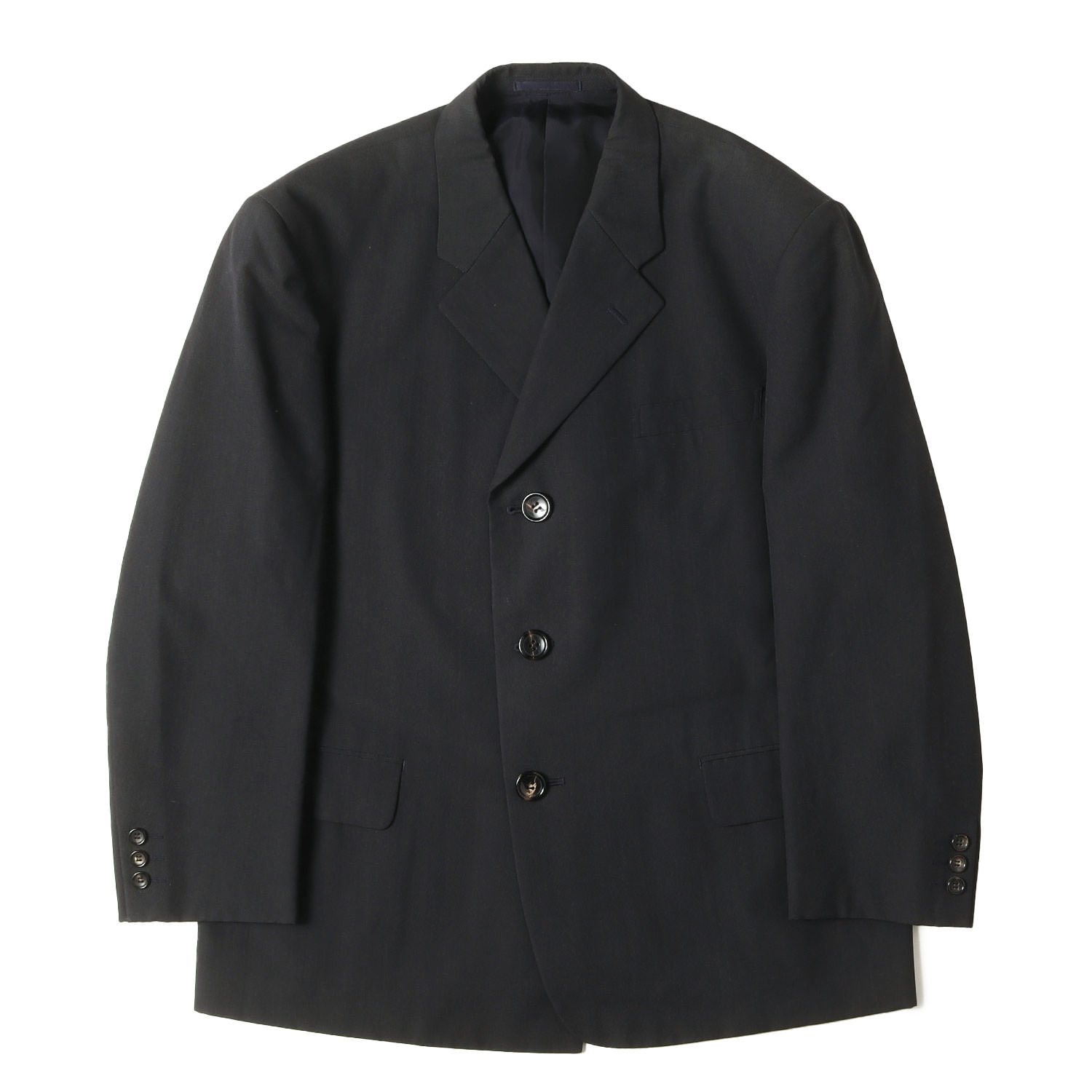 Rakuten - COMME des GARCONS HOMME コム デ ギャルソン オム ジャケット ブラック 黒 サイズ:S | 95年 コーティングウール 3つボタン テーラードジャケット | 日本製 | アウター ブレザー 上着【メンズ】【中古】【K4792】