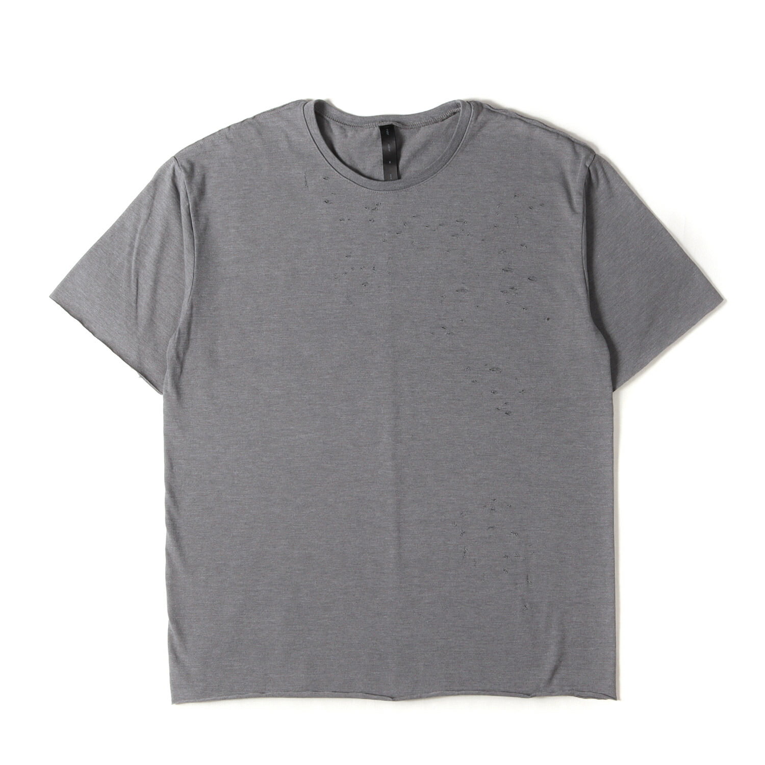 WJK ダブルジェイケイ Tシャツ ヘザーグレー サイズ:M | 25SS クラッシュ加工 レイヤード Tシャツ (2-ply crash Tee) | トップス カットソー 半袖