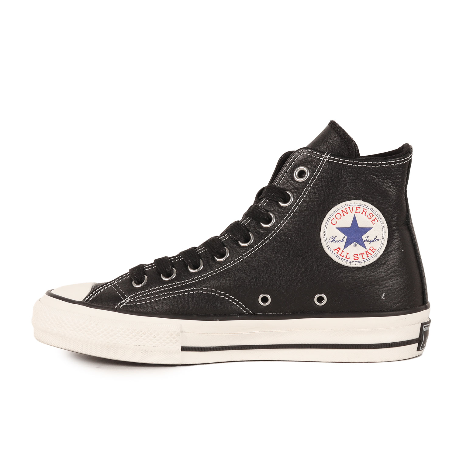 CONVERSE ADDICT コンバース アディクト サイズ:US7(25.5cm) CHUCK TAYLOR LEATHER HI (1AD812) チャックテイラー レザー ハイ ブラック 黒 ハイカット スニーカー シューズ 靴【メンズ】【中古】【美品】【K4795】