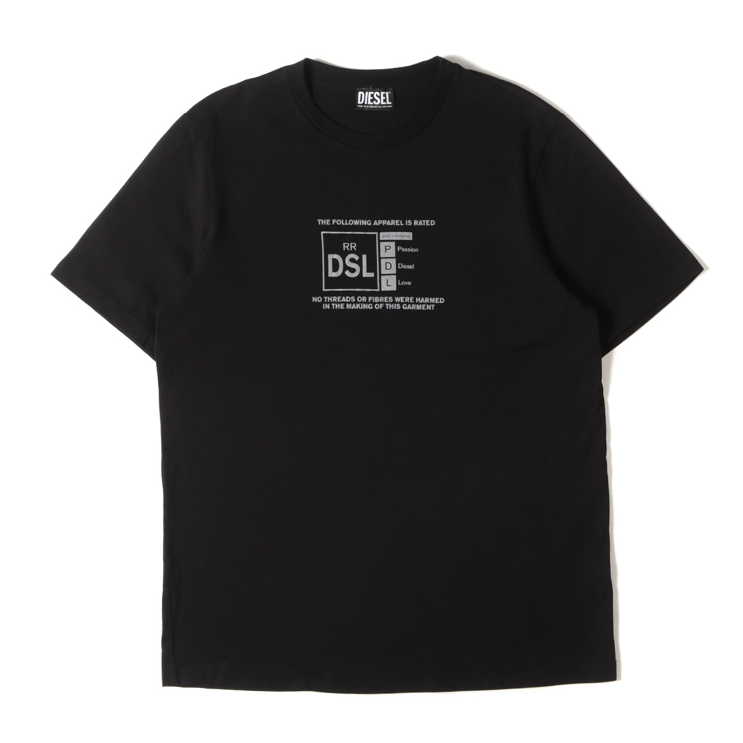 DIESEL ディーゼル Tシャツ・カットソー S 黒 【古着】【中古】【送料無料】 DIESEL - DIESEL ディーゼル Tシャツ・カットソー S 黒 【古着】【中古