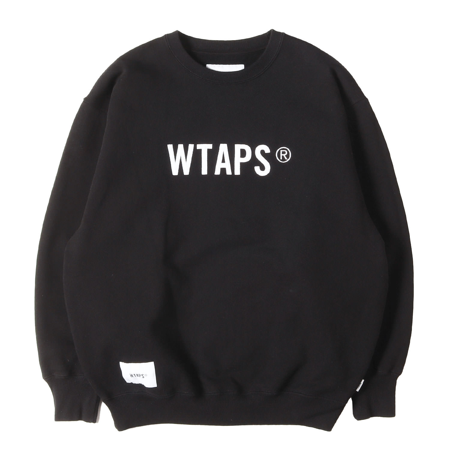 Military - WTAPS ダブルタップス スウェット ブラック 黒 サイズ:S | 24SS アップリケロゴ スウェットシャツ (SIGN / SWEATER / COTTON. TSSC) | トップス トレーナー【メンズ】【中古】【K4811】