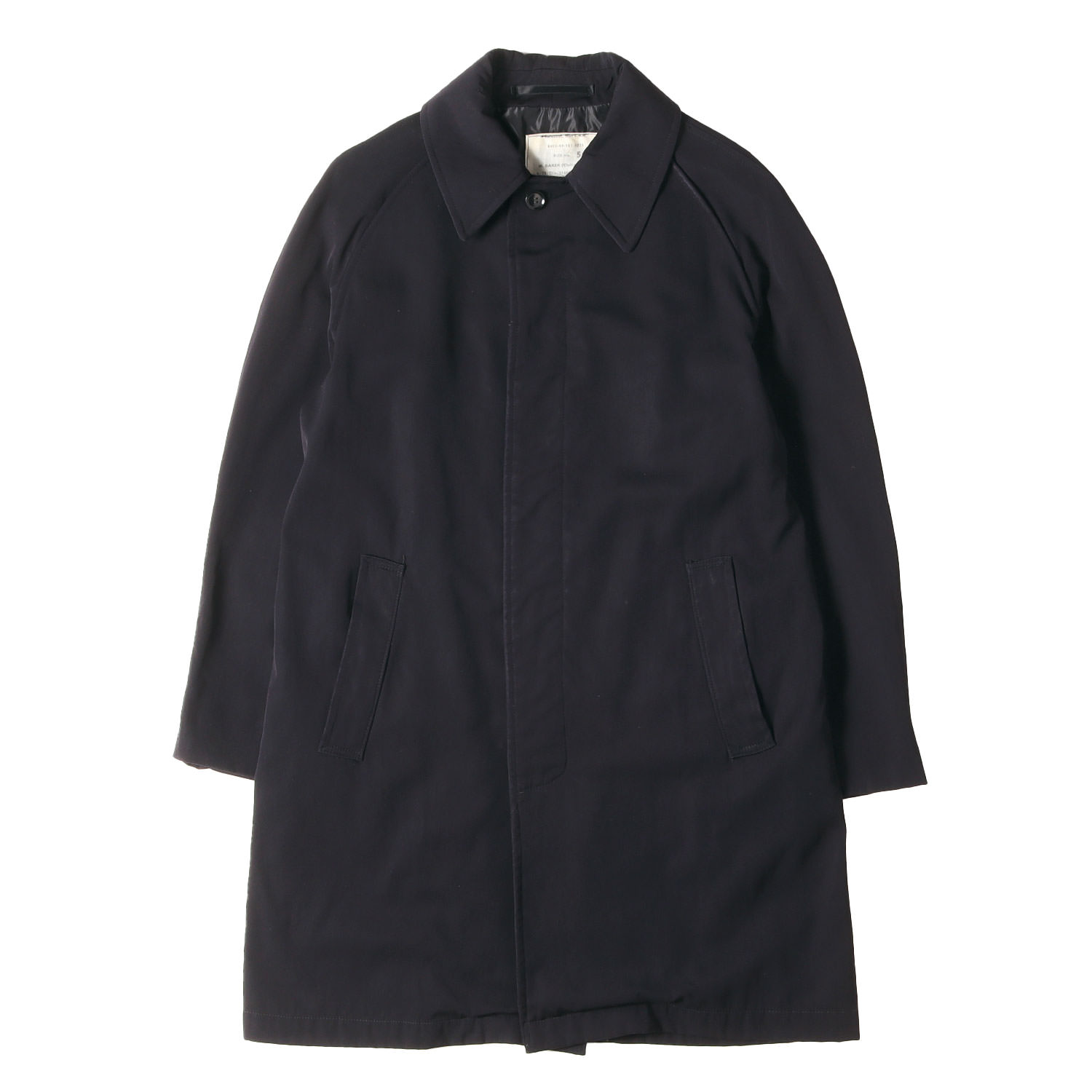 Military Jacket - Vintage Military Item ヴィンテージミリタリー | 70s イギリス軍 実物 ROYAL NAVY ウールギャバジン レインコート | ネイビー 紺 サイズ:5(L相当) | 70年代 古着 | アウター ジャケット 上着【メンズ】【中古】【K4814】