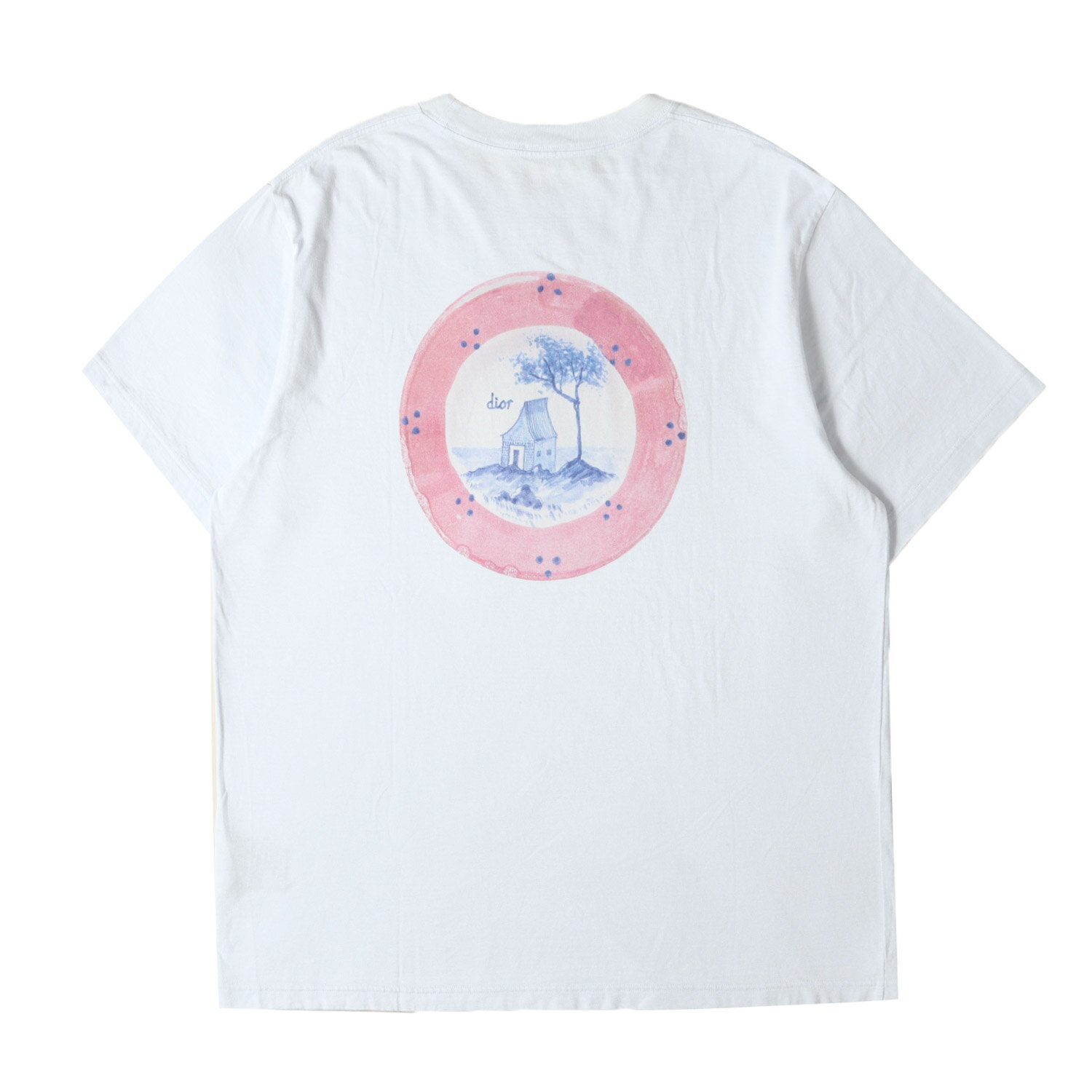 Dior ディオール Tシャツ ライトブルー サイズ:XL | 25SS Hylton Nel グラフィックプリント Tシャツ | トップス カットソー 半袖 イタリア製【メンズ】【中古】【K4857】