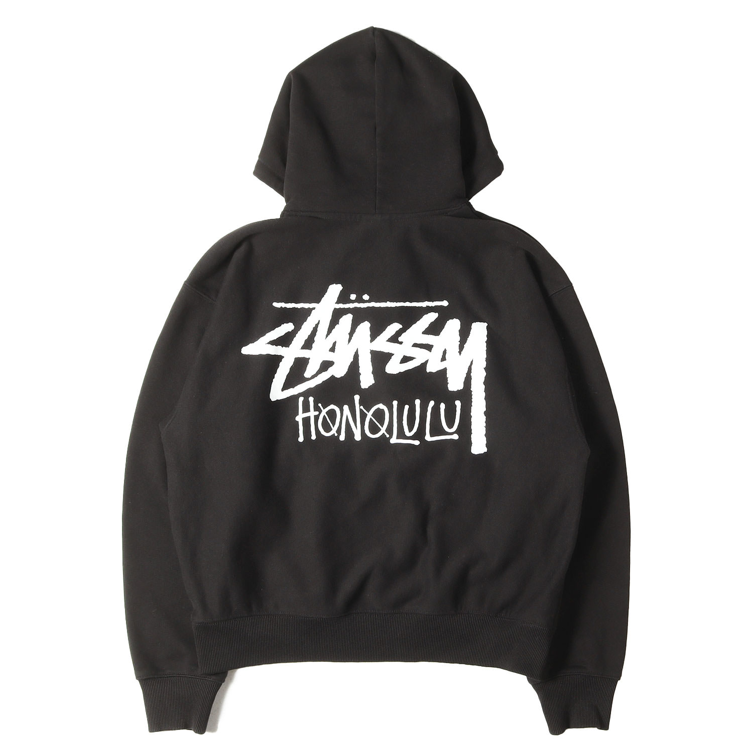 ステューシー　刺繍パーカー　ブラック　XL ☆送料・関税込☆STUSSY☆World Tour Zip Hoodie Black 2024☆ (STUSSY