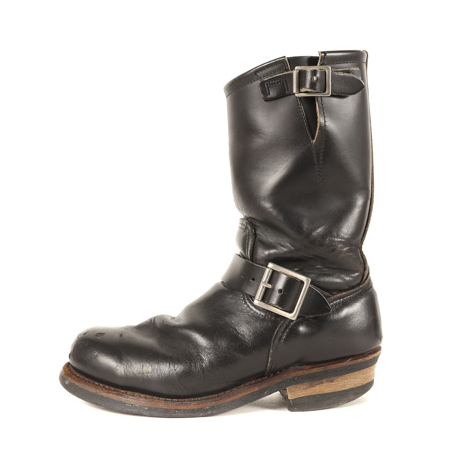 Red Wing レッド ウィング サイズ:US6.5D(24.5cm) 雰囲気抜群 2268 PT99 90s エンジニア ブーツ / Engineer Boots 刺繍羽タグ ブラック 黒 ブランド シューズ 靴【メンズ】【中古】【K4792】