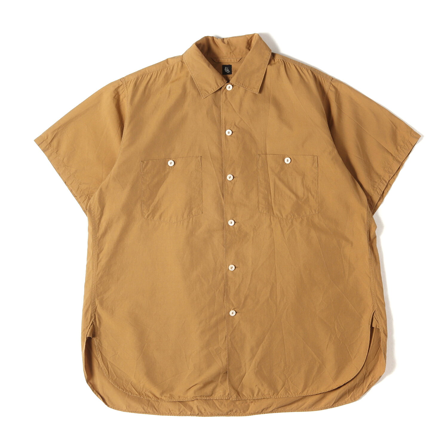 Work Shirt - KAPTAIN SUNSHINE キャプテン サンシャイン シャツ ベージュ サイズ:36 | ダブルポケットショートスリーブ シャツ (Finx Cotton-Silk Light Weather Work Shirt) | トップス カジュアルシャツ 半袖【メンズ】【中古】【K4792】