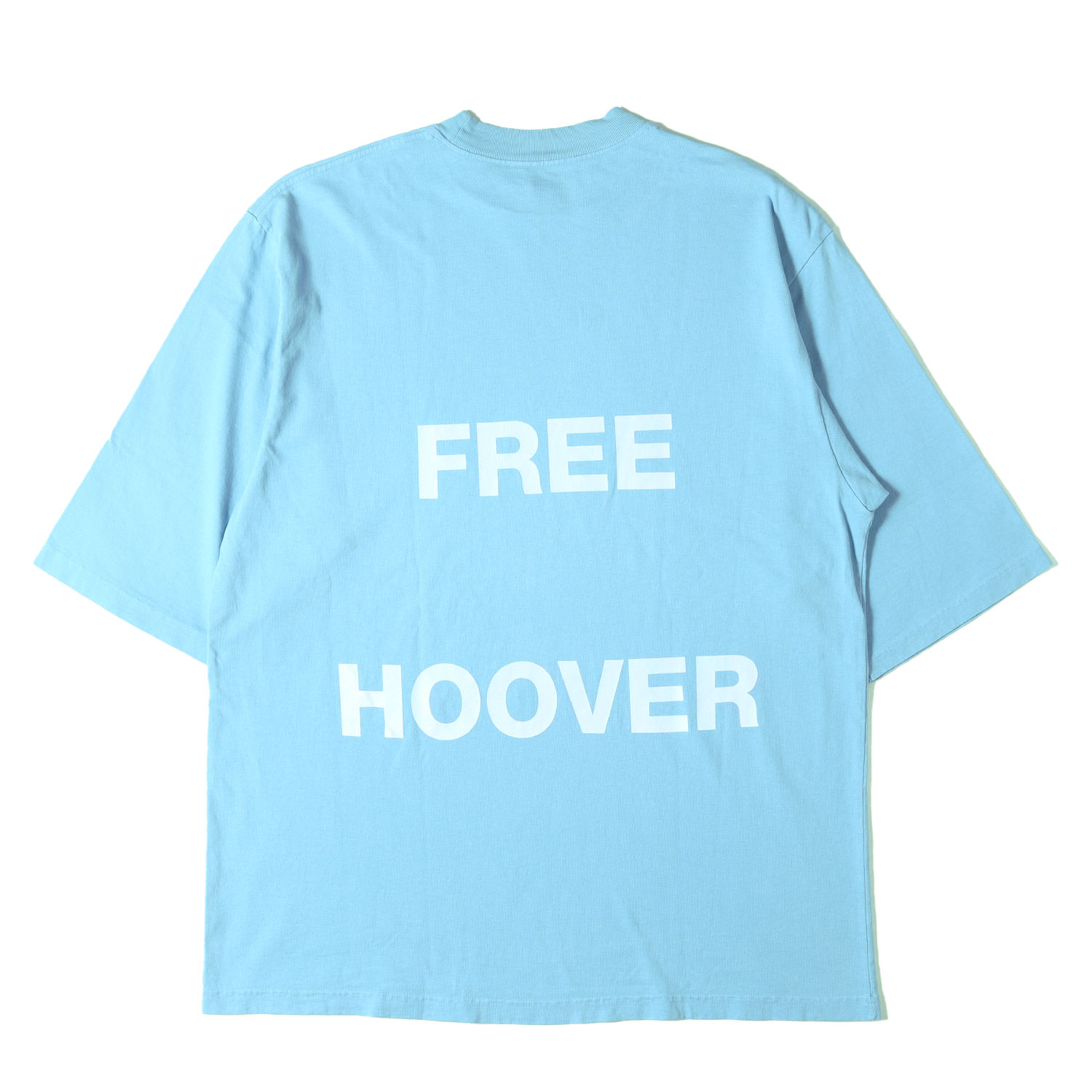 KANYE WEST カニエ ウェスト Tシャツ ライトブルー サイズ:M Drake ×Demna FREE HOOVER オーバーサイズ Tシャツ トップス カットソー 半袖【メンズ】【中古】【美品】【K4782】