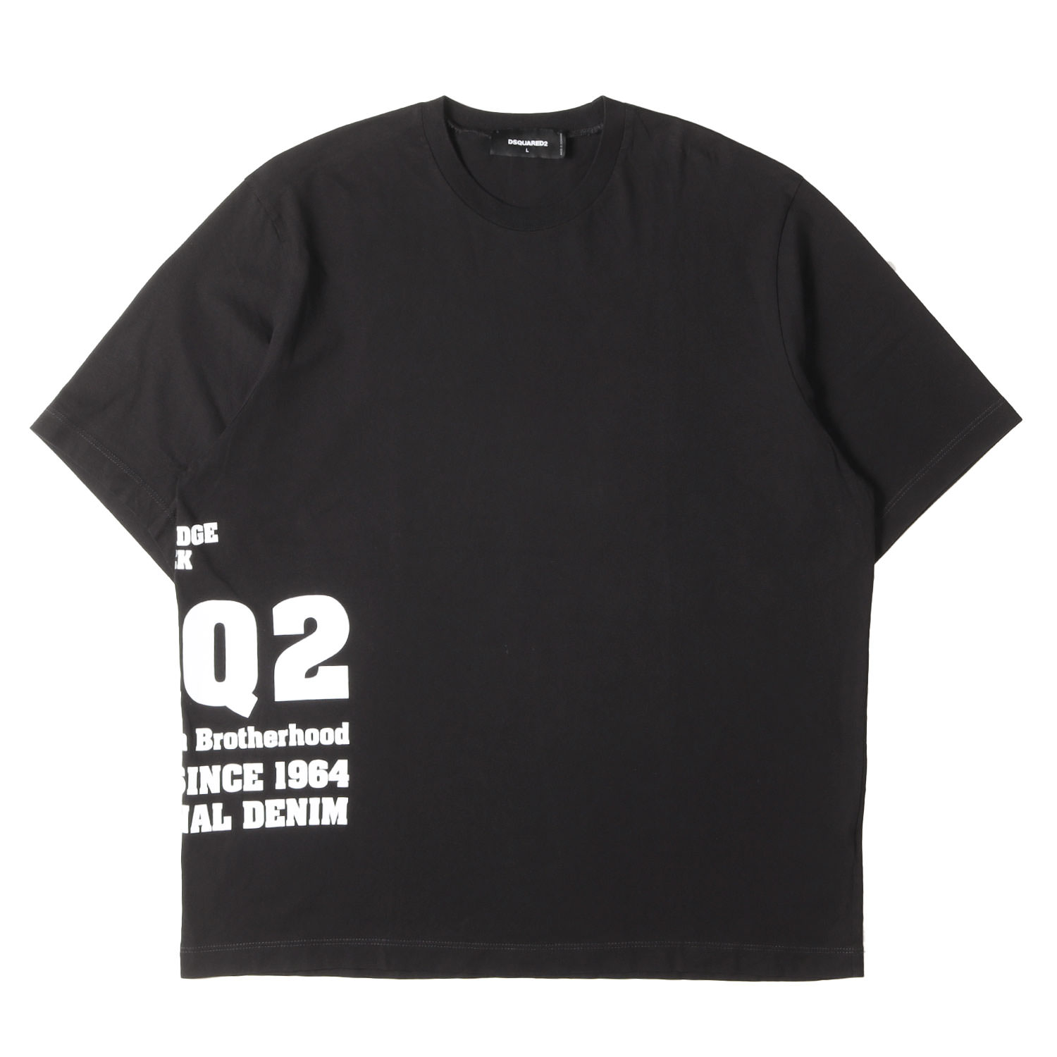 DSQUARED ディースクエアード Tシャツ・カットソー M 黒 【古着】【中古】【送料無料】 中古・古着通販】DSQUARED2 (ディースクエアード) ロゴプリントTシャツ