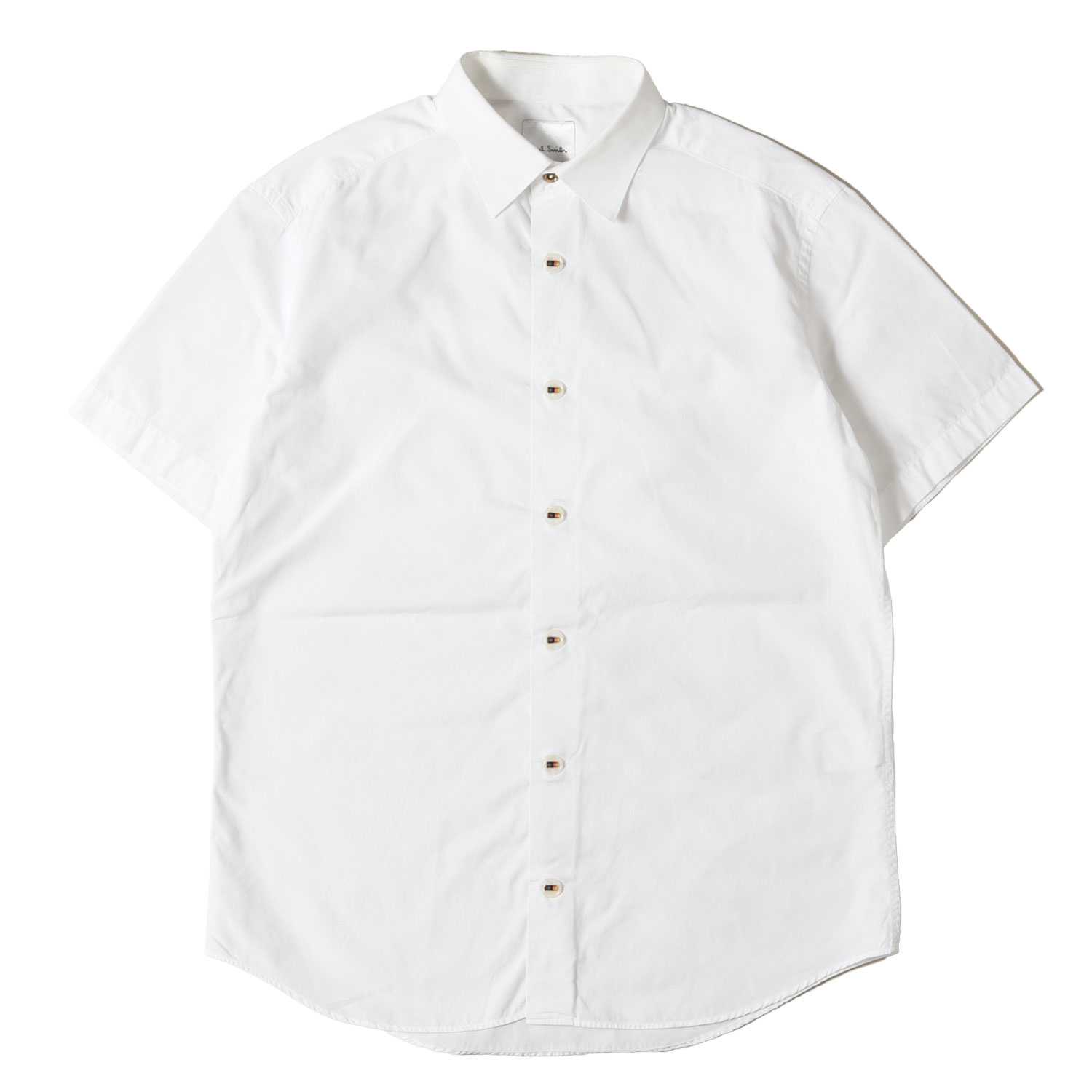 Rakuten - Paul Smith ポールスミス シャツ ホワイト 白 サイズ:M | シグネチャーストライプテープ ショートスリーブ シャツ | 半袖 ショート ハーフ スリーブ 【メンズ】【中古】【K4838】