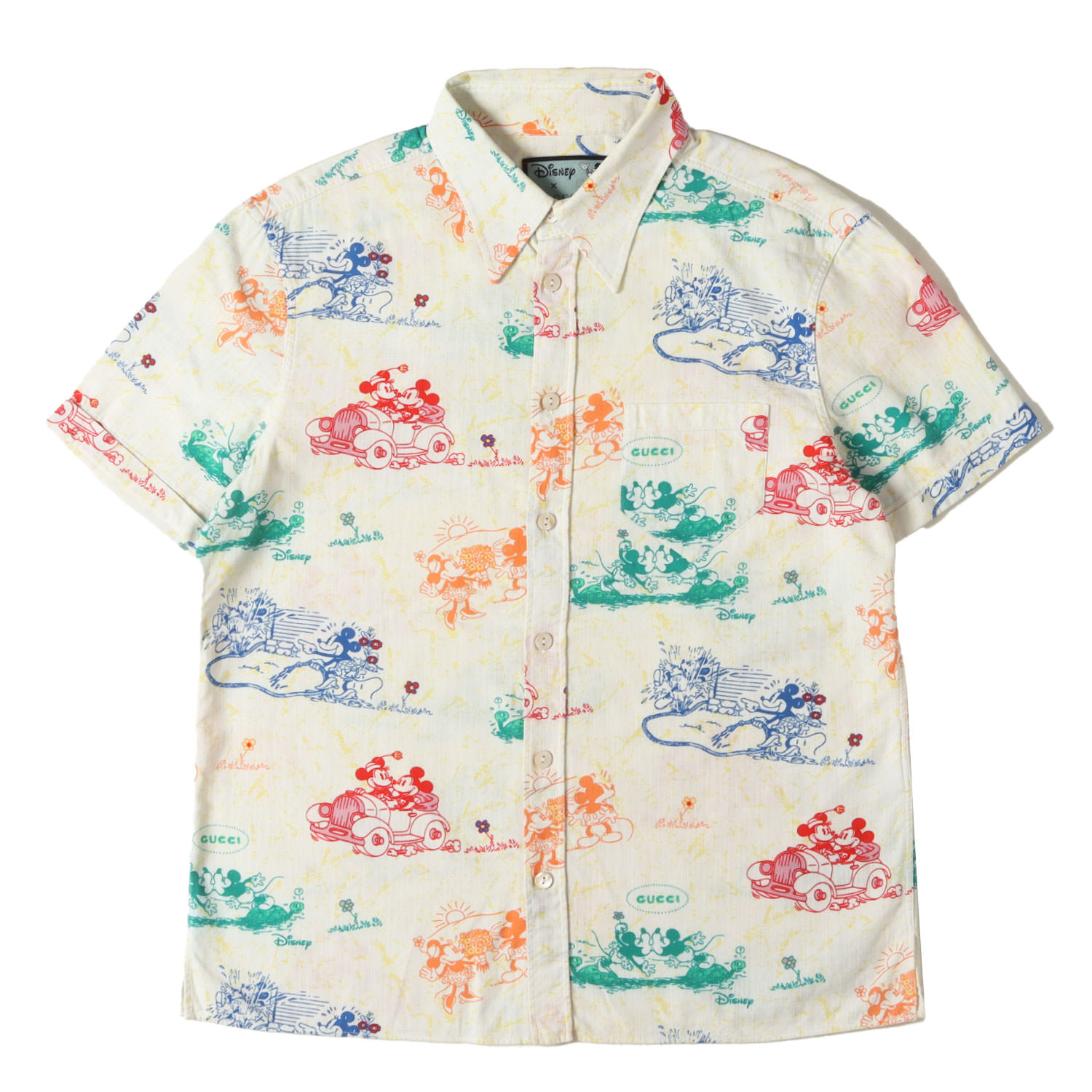 gucci///////////////\\\\\\\\\\\\\\\\\\\\\\\\\\\\\\\\\\\\\\\\\\\\\\\\\\\\\\\\\\\\\\\' - GUCCI グッチ シャツ マルチカラー サイズ:50 | × Disney マルチ グラフィック 半袖シャツ MICKEY MOUSE COTTON SHIRT | コラボ 半袖 ショート ハーフ スリーブ【メンズ】【中古】【K4790】