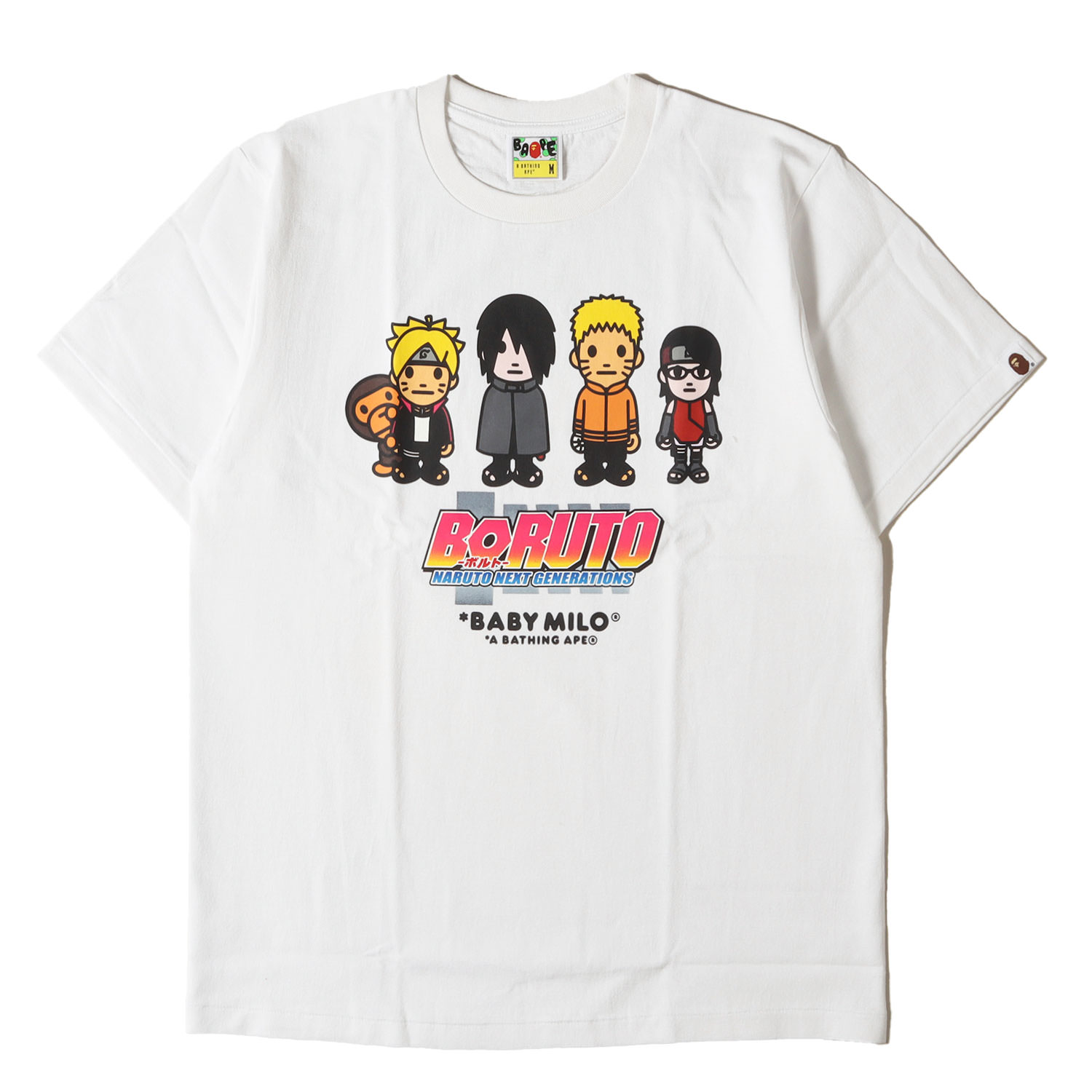 レア❗️アベイシングエイプ マリオ×ベビーマイロ プリント Tシャツ 白 M レア❗️アベイシングエイプ マリオ×ベビーマイロ プリント Tシャツ 白