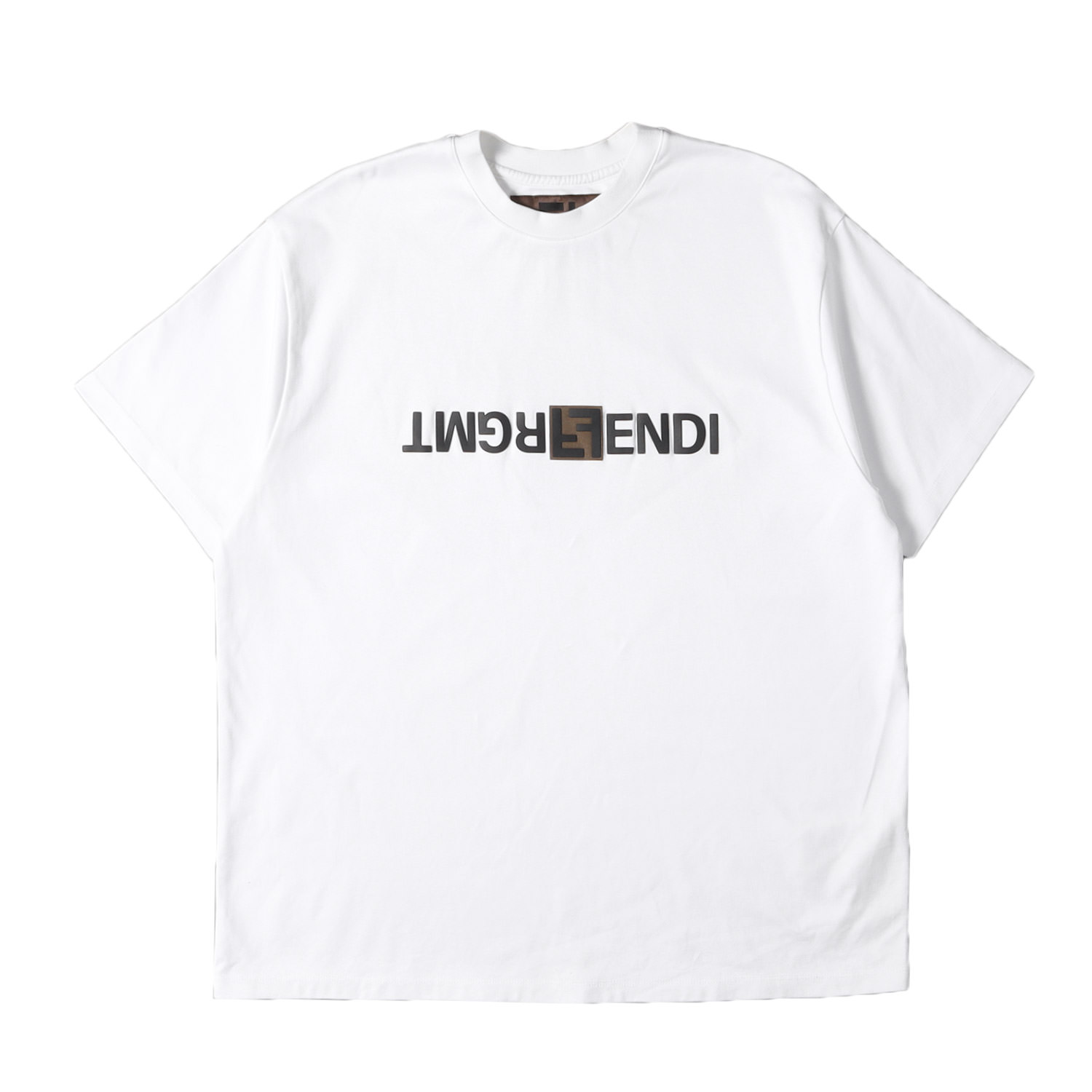 乐天商城 - FENDI フェンディ Tシャツ ホワイト 白 サイズ:M | 近年モデル | ×fragment design ズッカ コラボロゴ クルーネック Tシャツ | FY1144 AQJN | トップス カットソー 半袖【メンズ】【中古】【K4806】