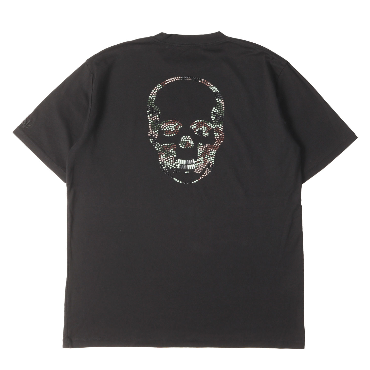 ルシアンペラフィネ カモフラスカル スワロ Tシャツ S 即完売 レアモデル 美品 lucien pellat-finet スワロフスキー スカル ロゴ Tシャツ S