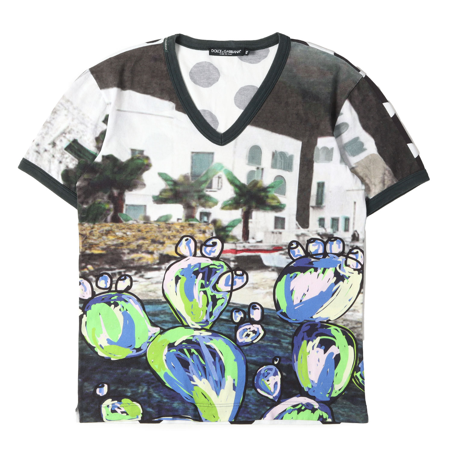 ドルチェ&ガッバーナ Tシャツ カットソー Vネック 44 茶 楽天市場】ドルチェ&ガッバーナ（ネックラインVネック）（トップス